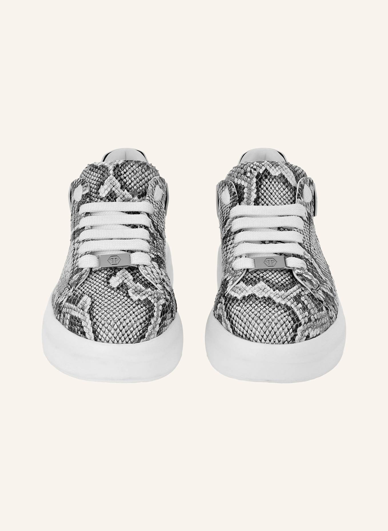 PHILIPP PLEIN Lo-Top Turnschuhe PYTHON: WEISS