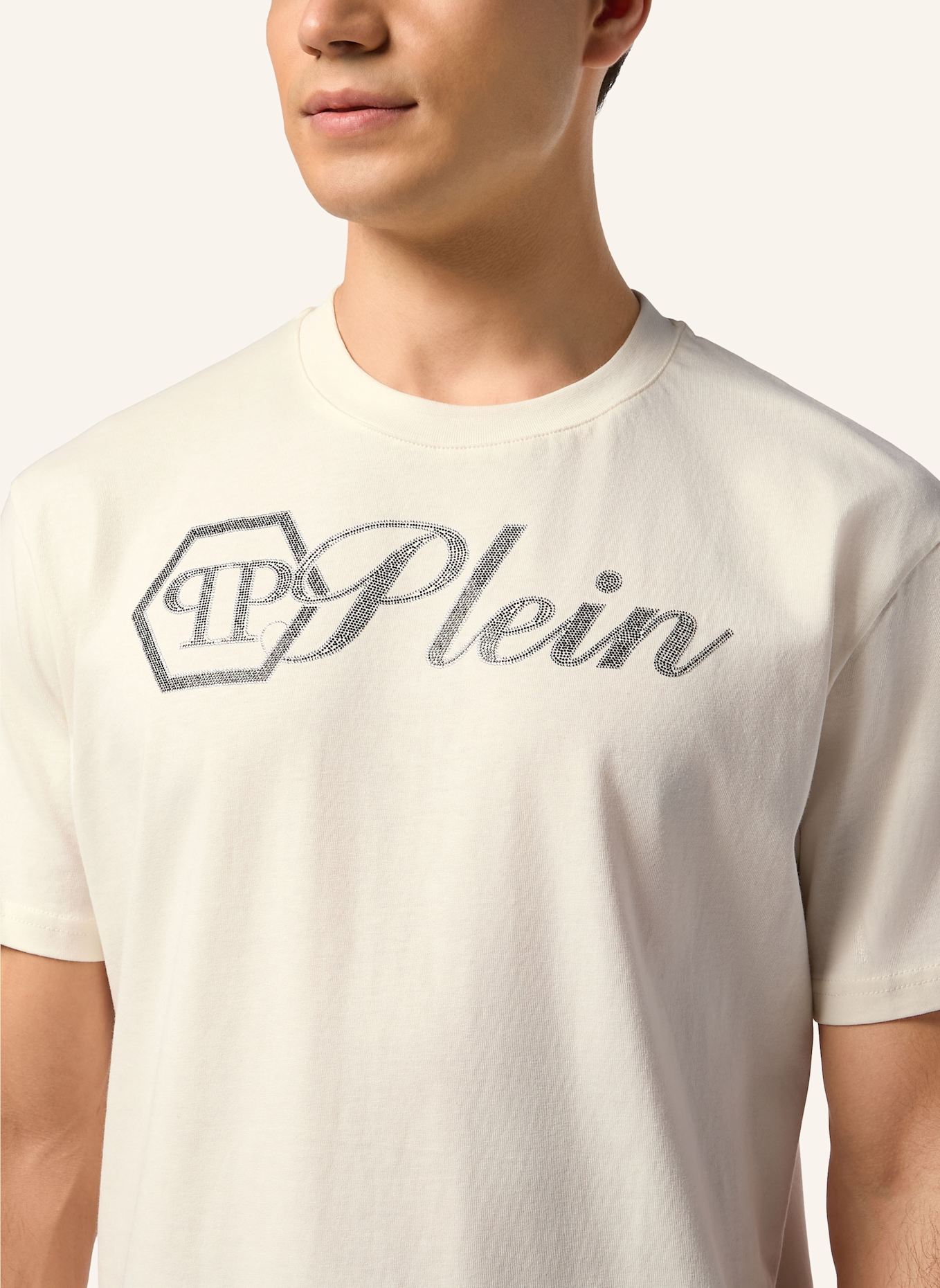 PHILIPP PLEIN T-Shirt Rundhalsausschnitt Ss: SCHWARZ