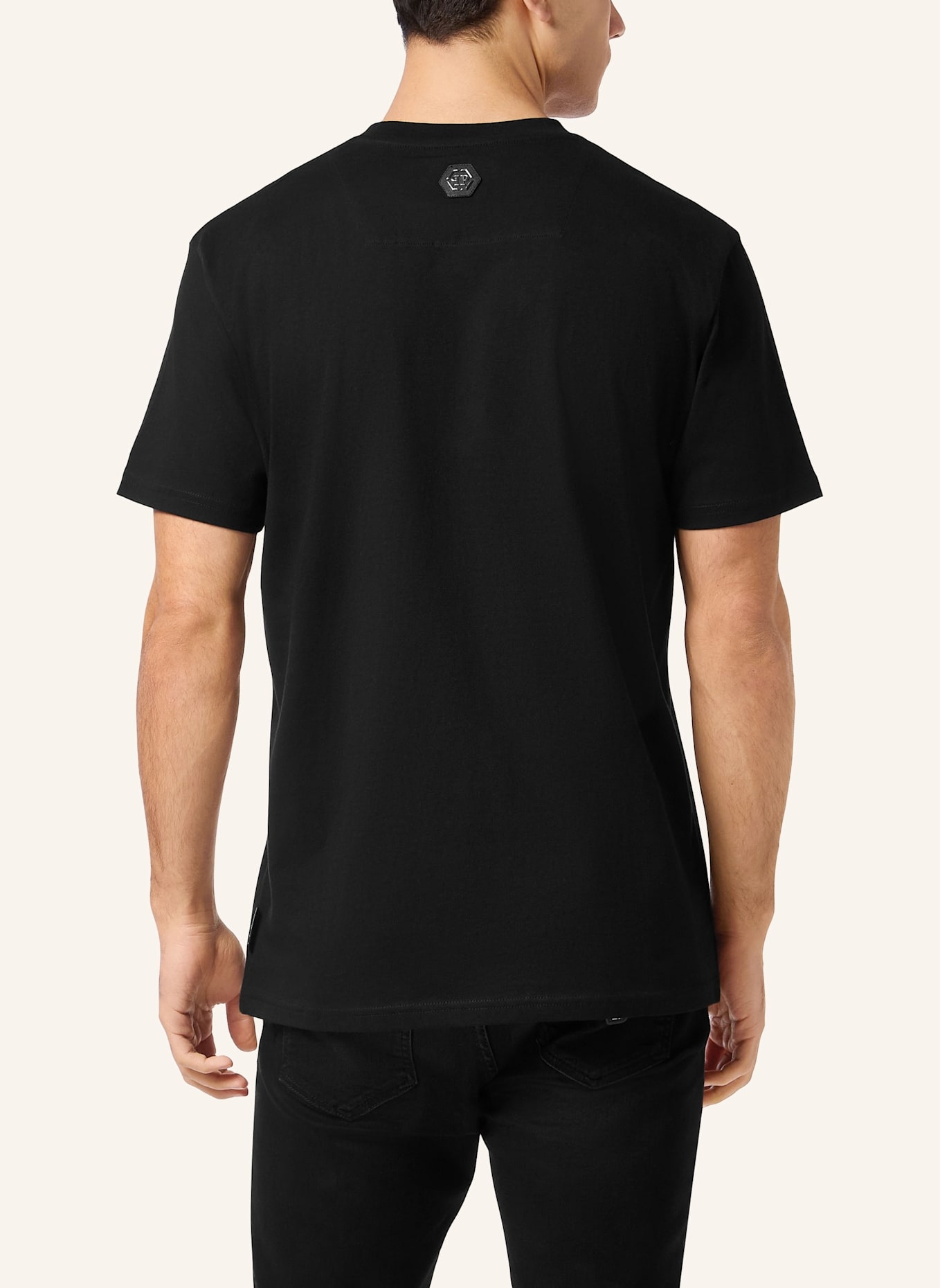 PHILIPP PLEIN T-Shirt Rundhalsausschnitt Ss: SCHWARZ