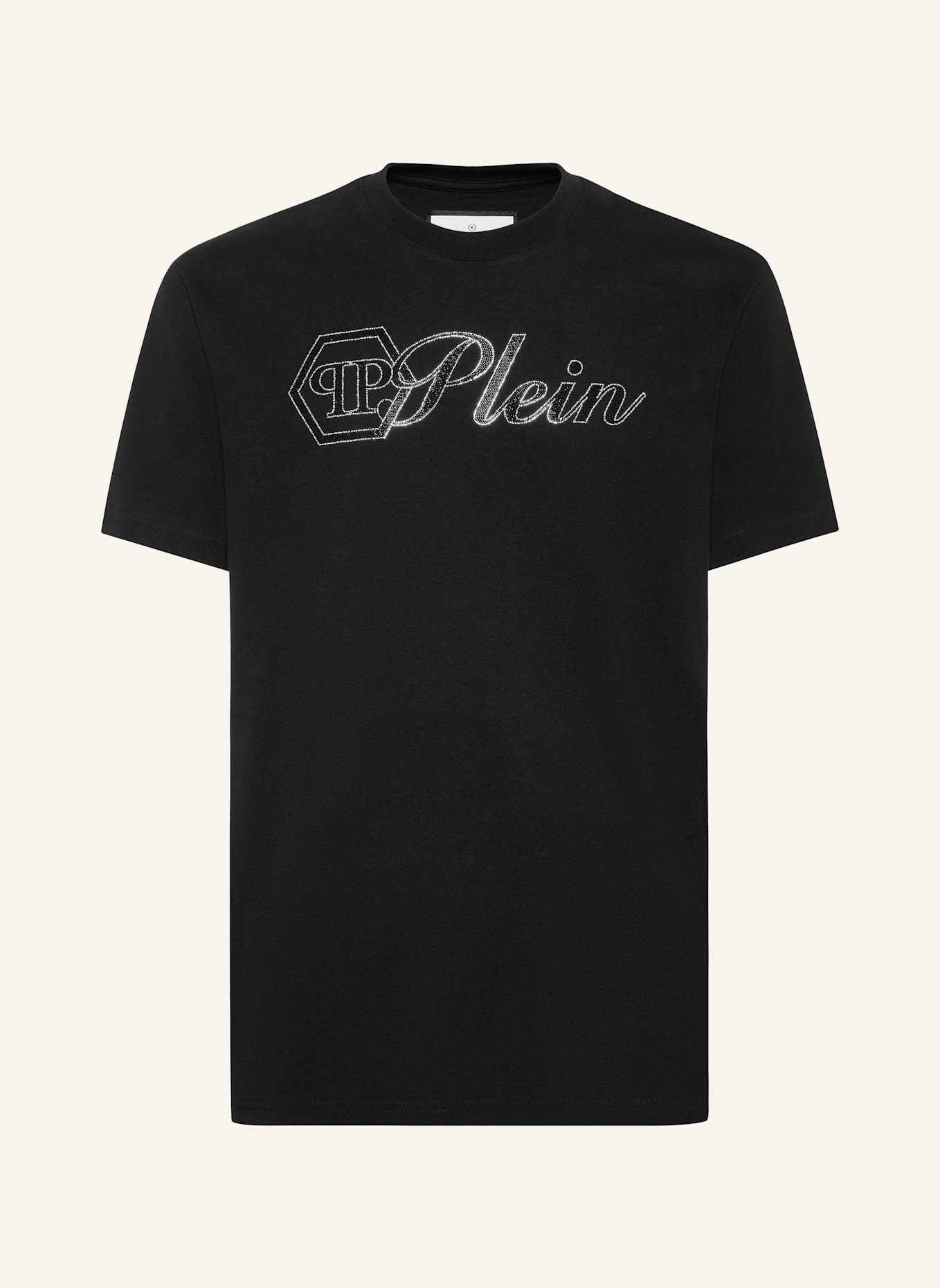 PHILIPP PLEIN T-Shirt Rundhalsausschnitt Ss: SCHWARZ