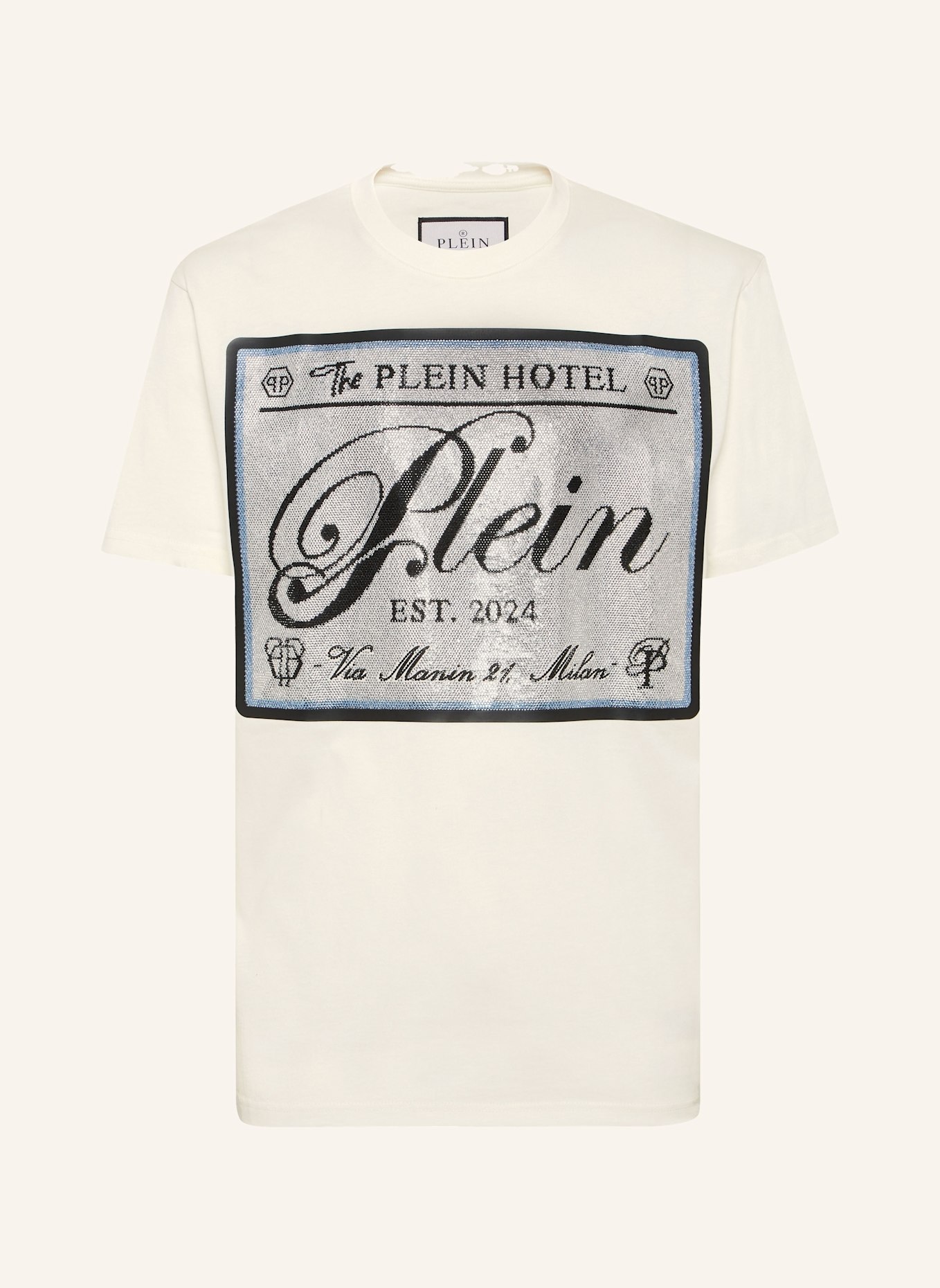 PHILIPP PLEIN T-Shirt Rundhalsausschnitt Ss: SCHWARZ