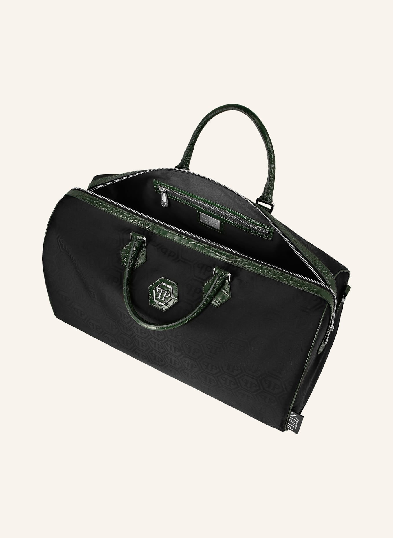 PHILIPP PLEIN Henkel Tasche MONOGRAM: SCHWARZ