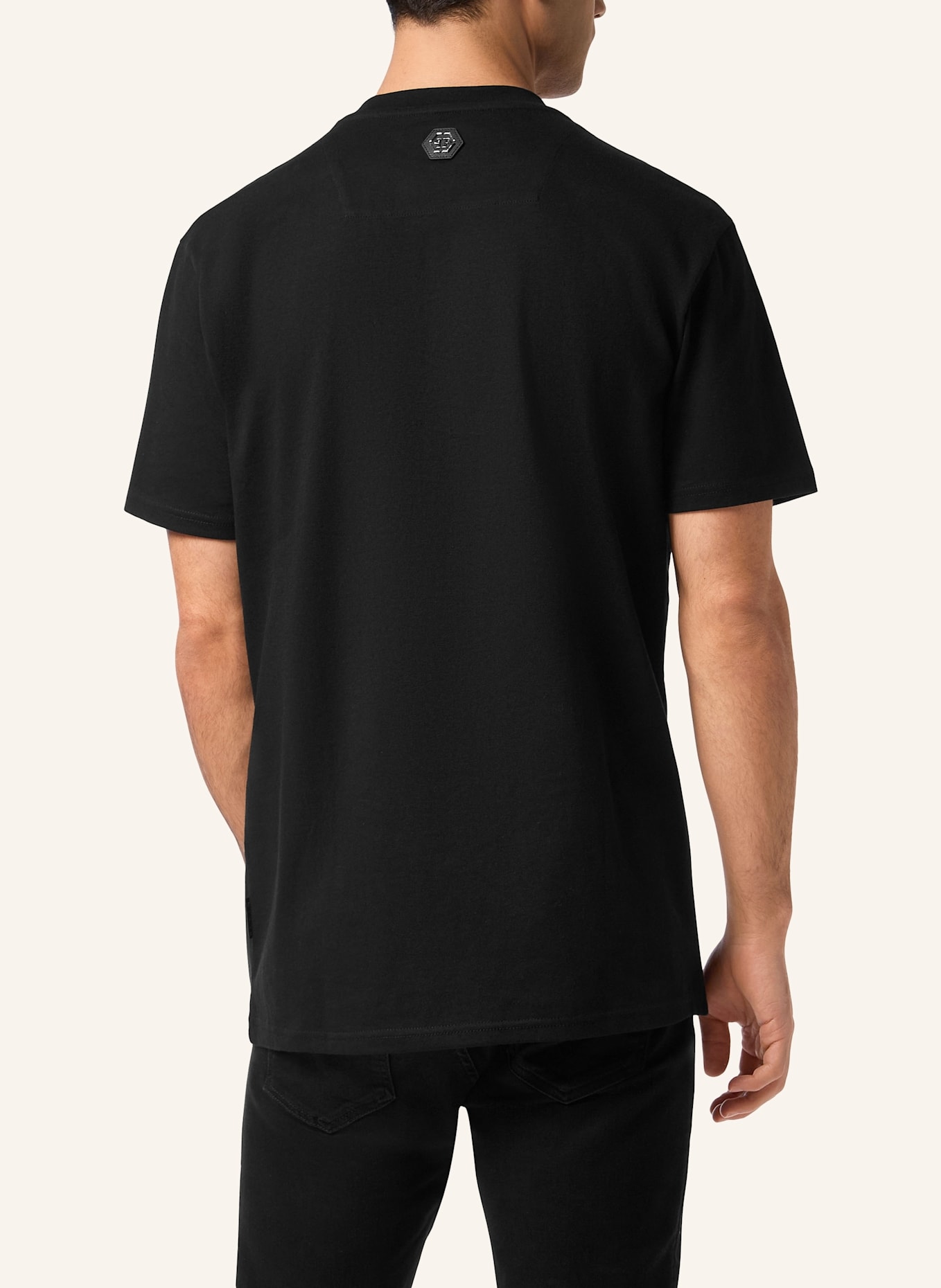 PHILIPP PLEIN T-Shirt Rundhalsausschnitt Ss: SCHWARZ
