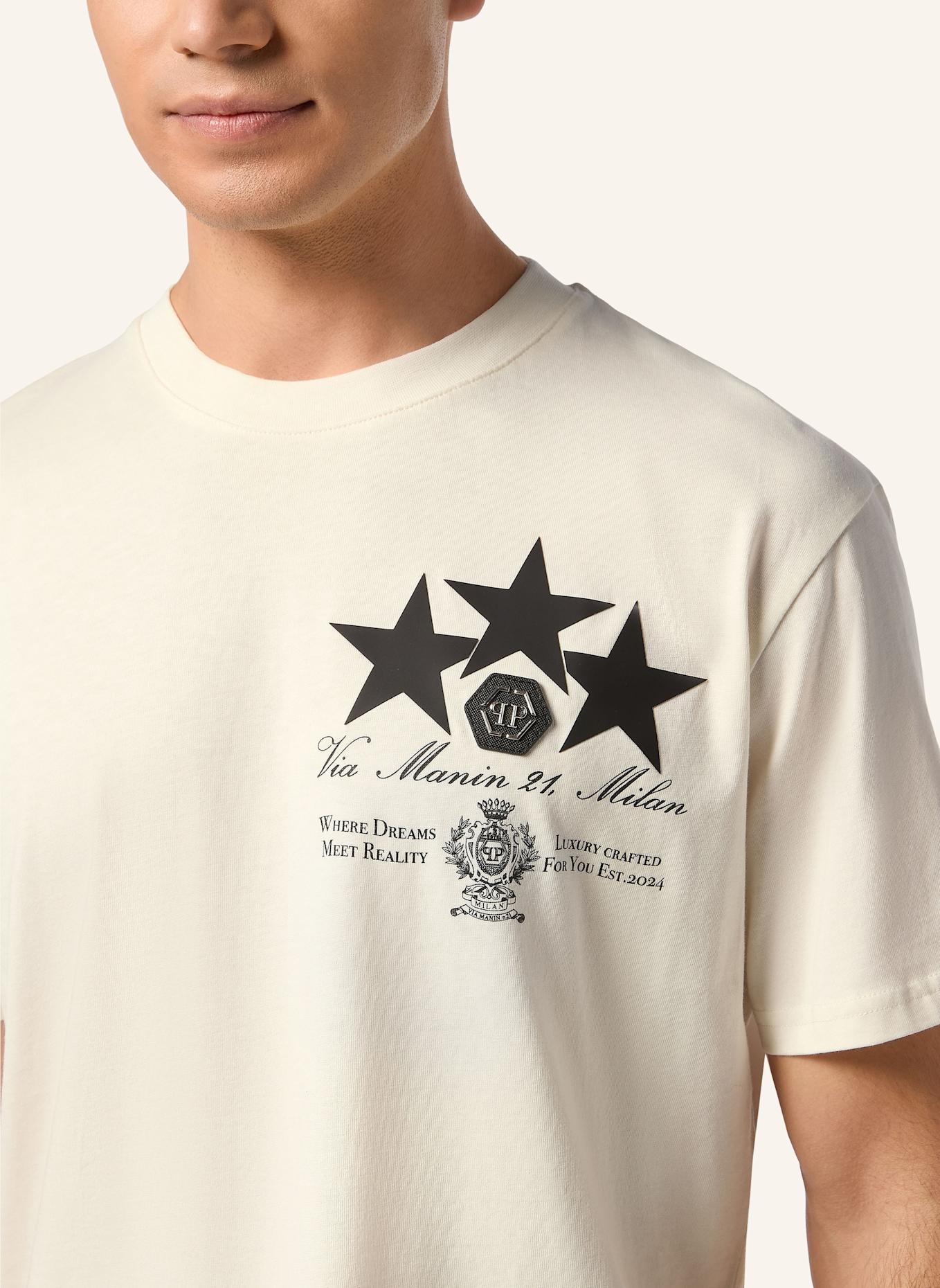 PHILIPP PLEIN T-Shirt Rundhalsausschnitt Ss STARS: SCHWARZ