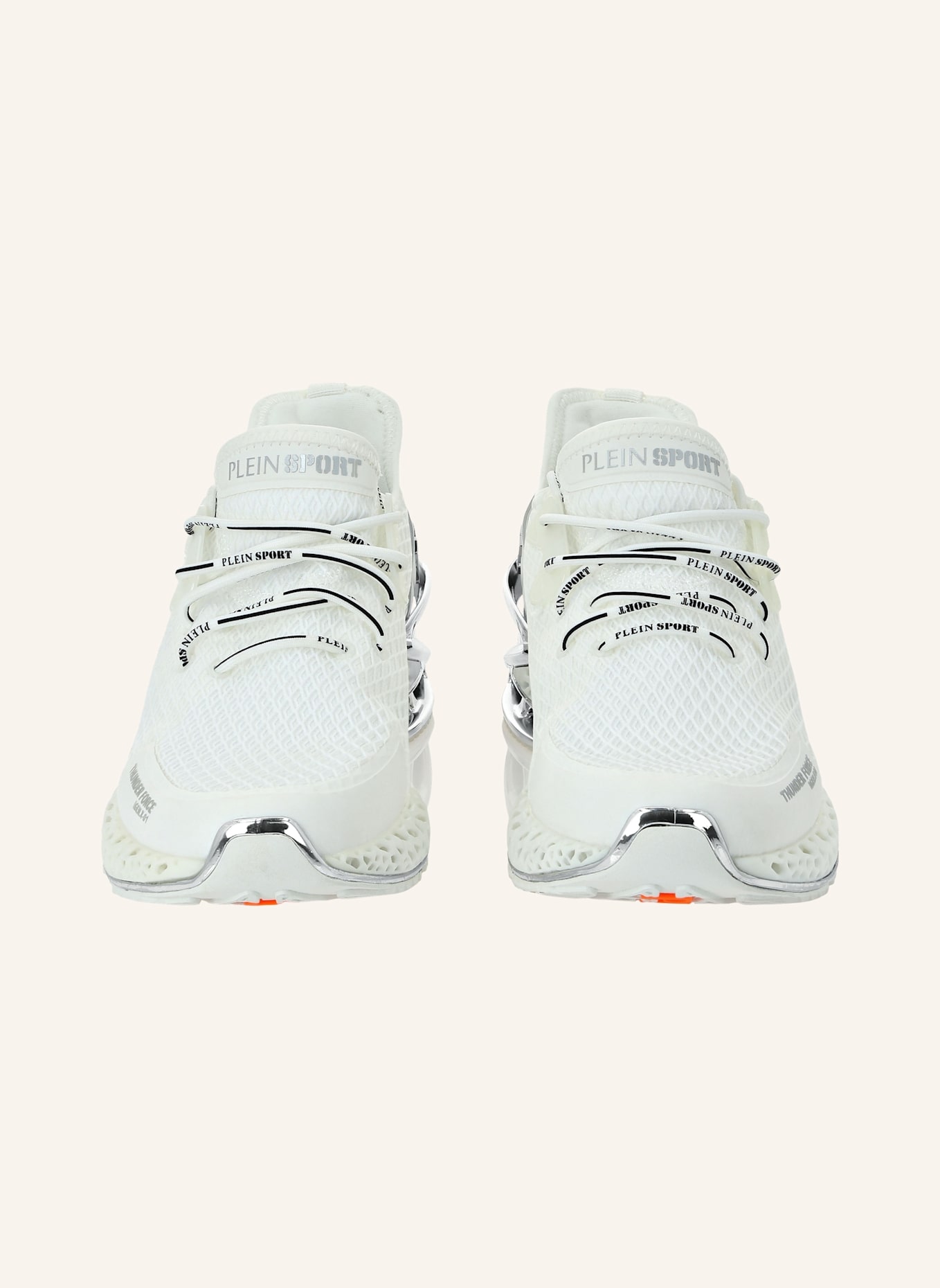 PLEIN SPORT Runner Sneaker THUNDER FORCE GENX 01: WEISS/ SILBER