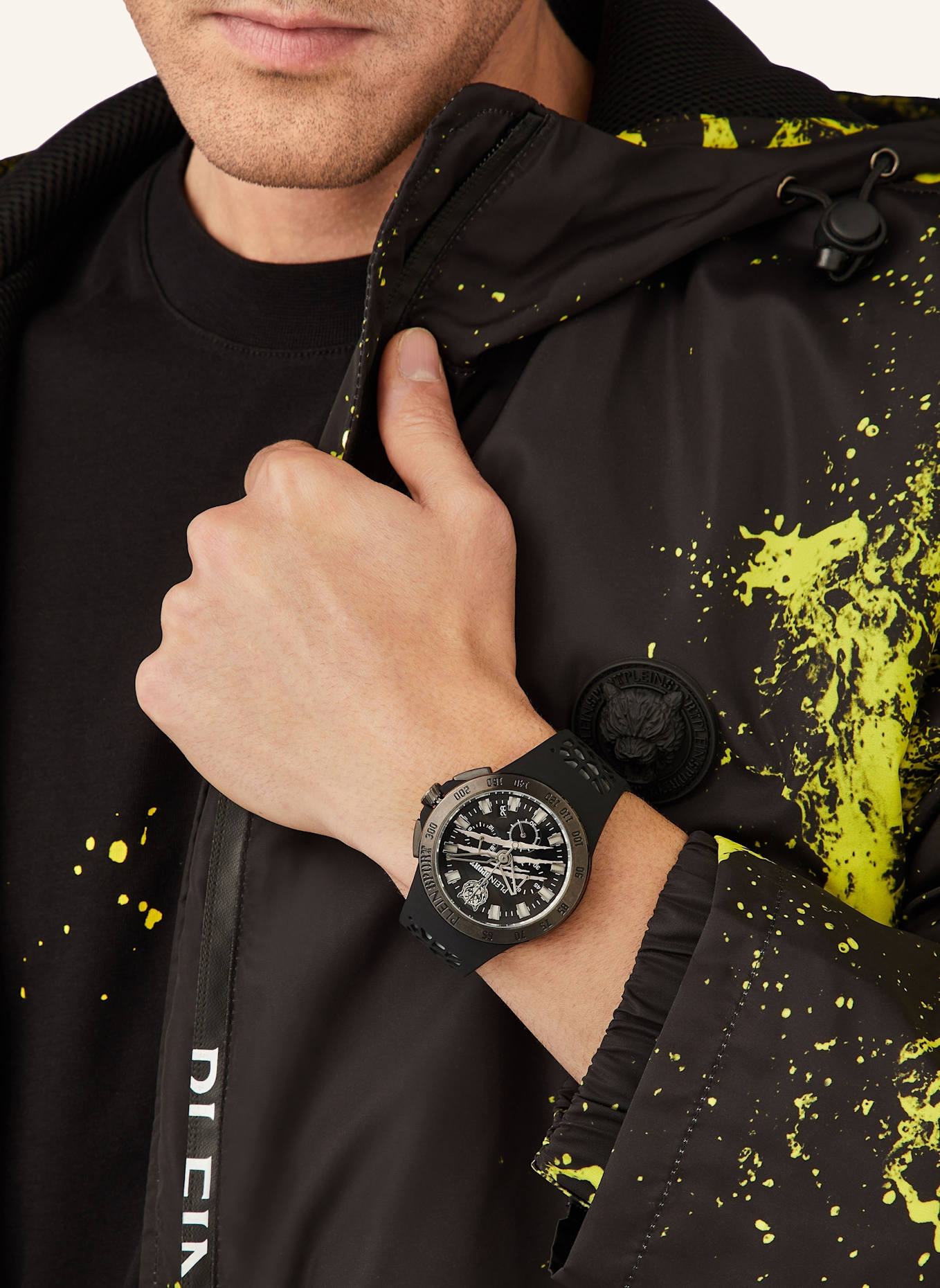 PLEIN SPORT Armbanduhr THUNDERSTORM CHRONO: SCHWARZ