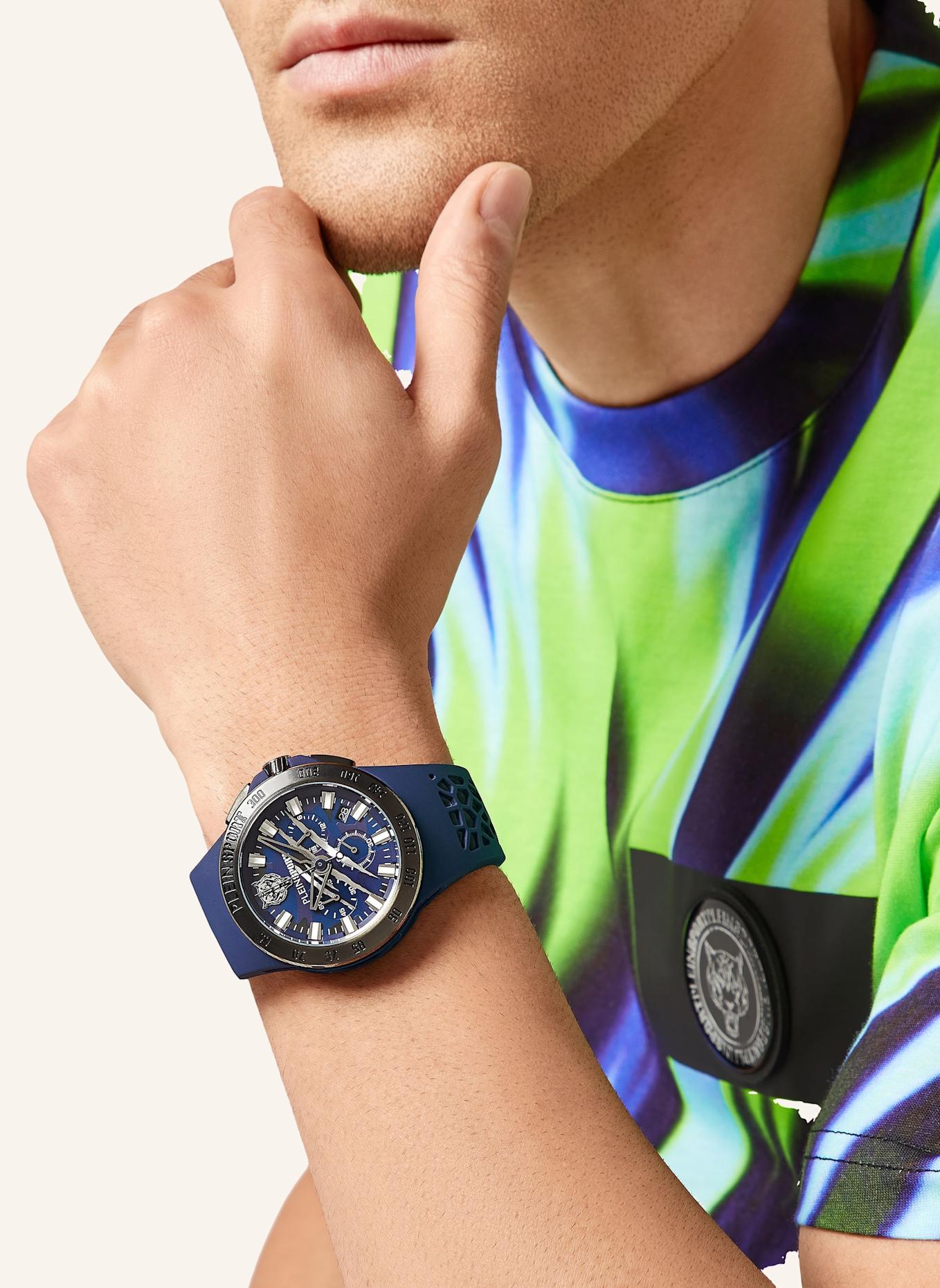 PLEIN SPORT Armbanduhr THUNDERSTORM CHRONO: BLAU