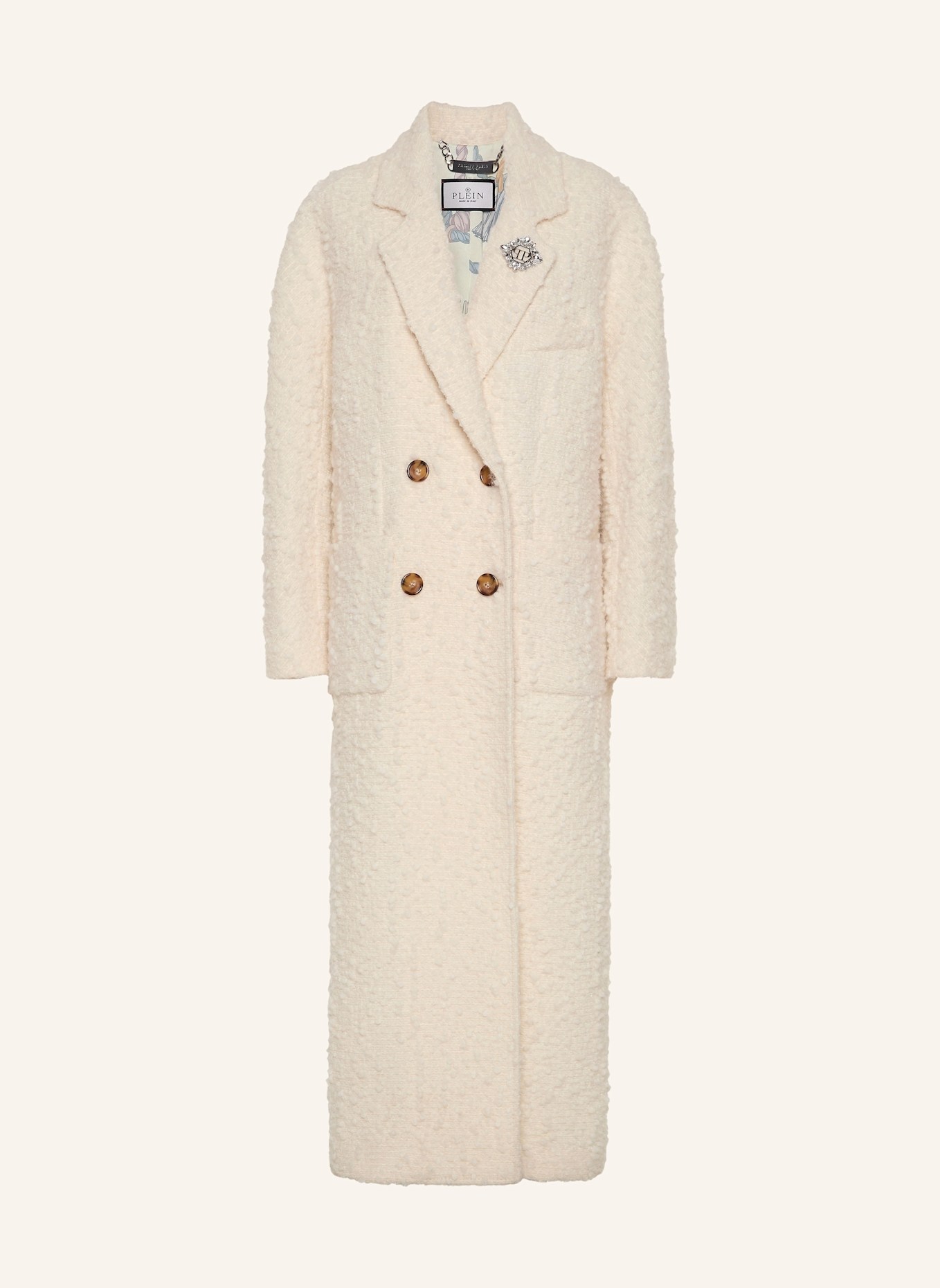 PHILIPP PLEIN COAT LONG: BEIGE