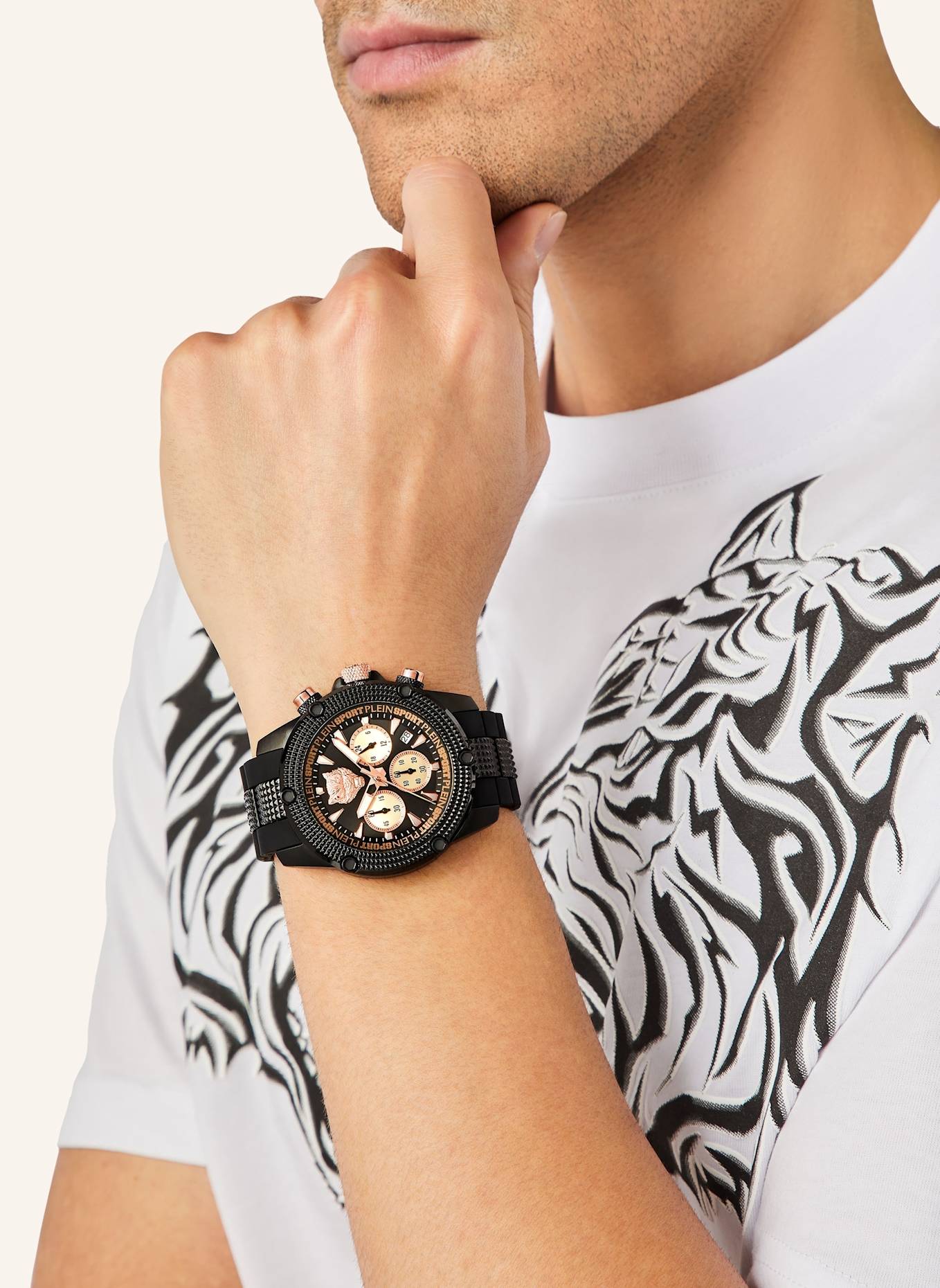 PLEIN SPORT Armbanduhr HURRICANE CHRONO: SCHWARZ