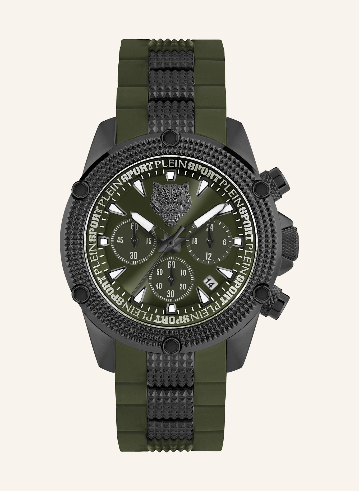 PLEIN SPORT Armbanduhr HURRICANE CHRONO: SCHWARZ/ GRÜN