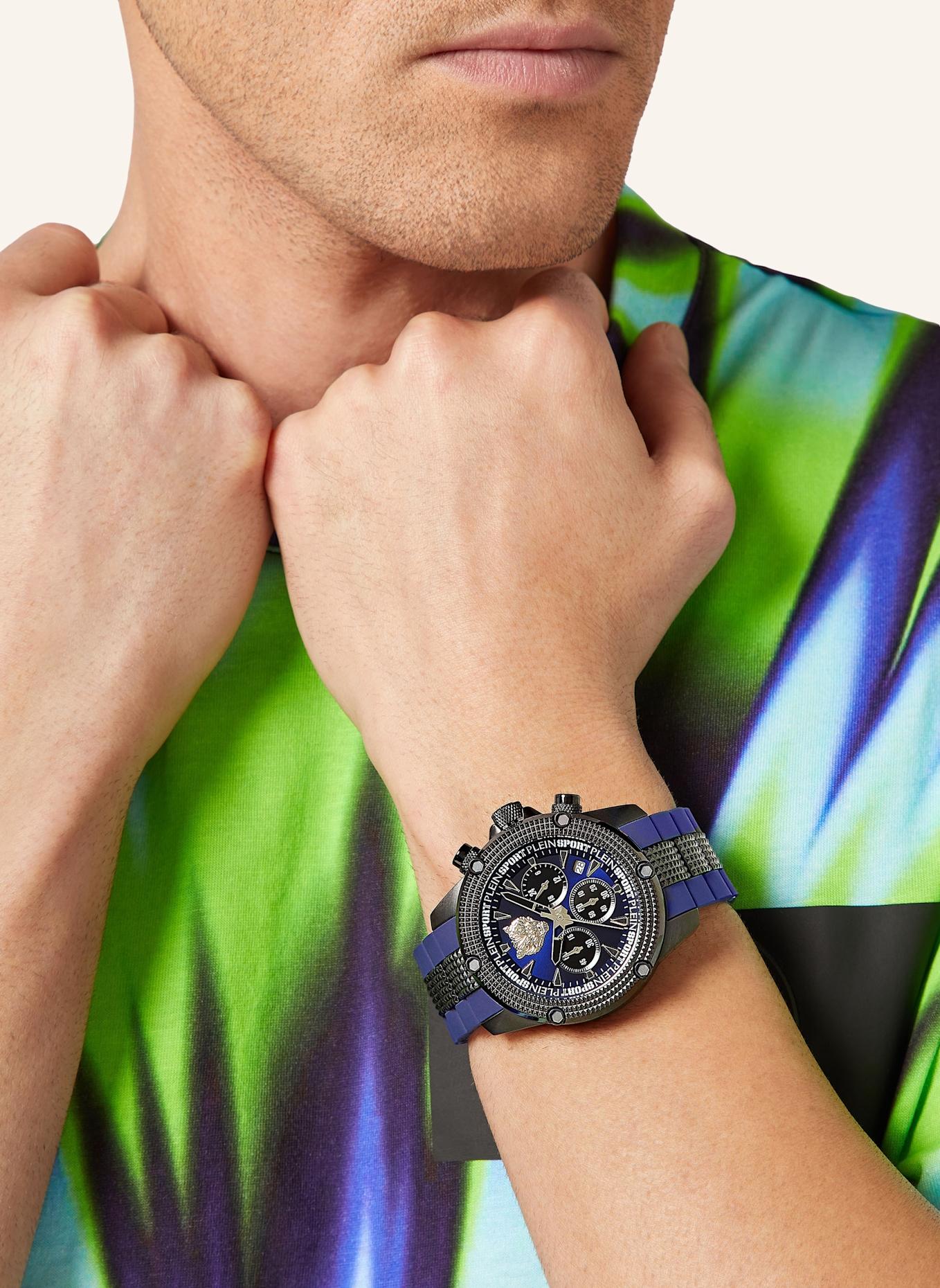 PLEIN SPORT Armbanduhr HURRICANE CHRONO: BLAU