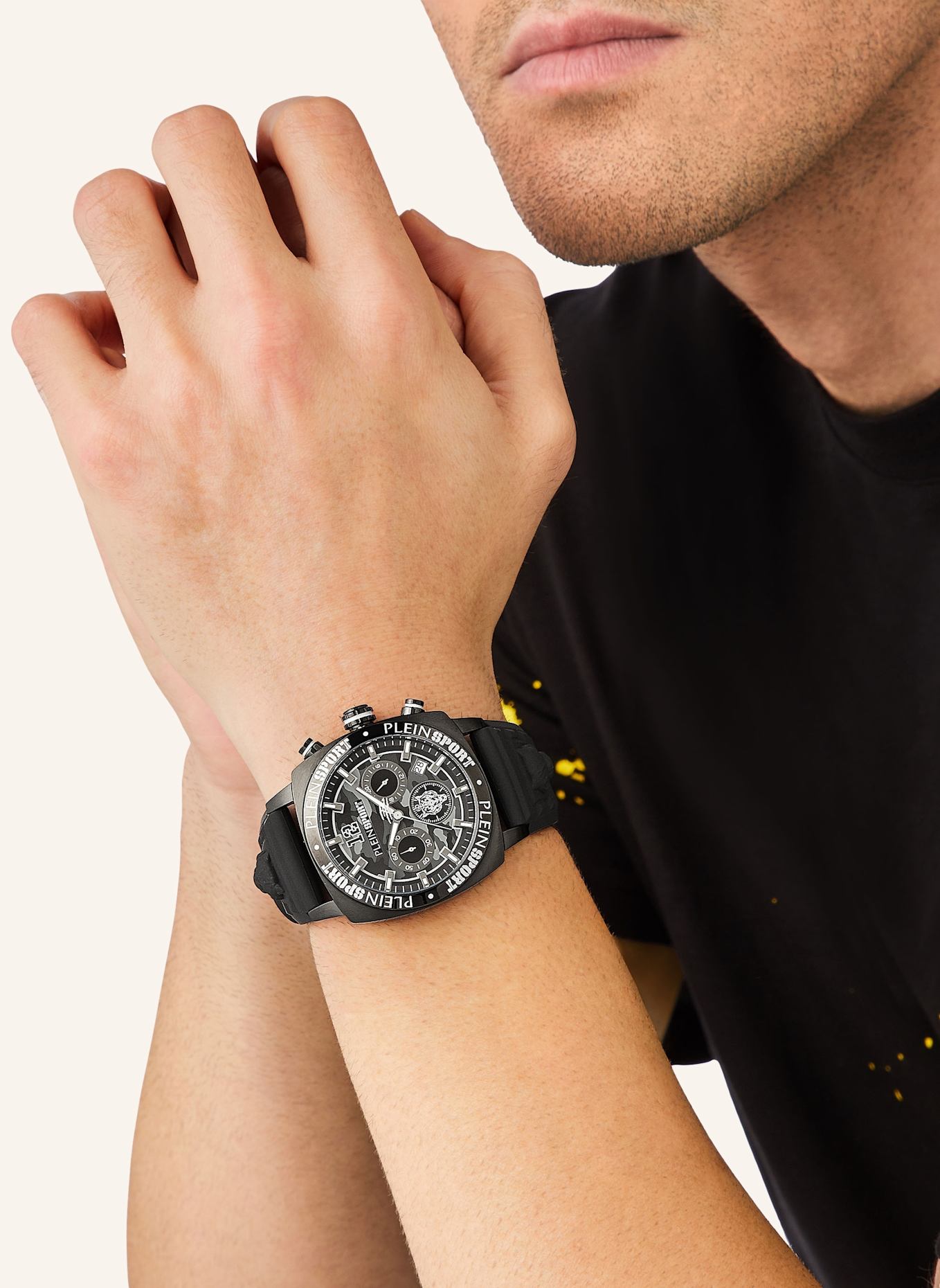 PLEIN SPORT Armbanduhr WILDCAT CHRONO: SCHWARZ