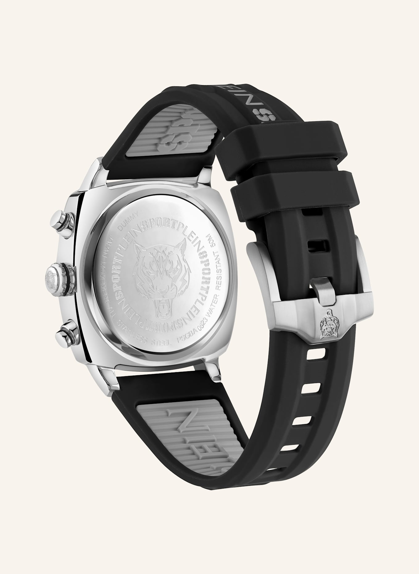 PLEIN SPORT Armbanduhr WILDCAT CHRONO: SCHWARZ/ SILBER