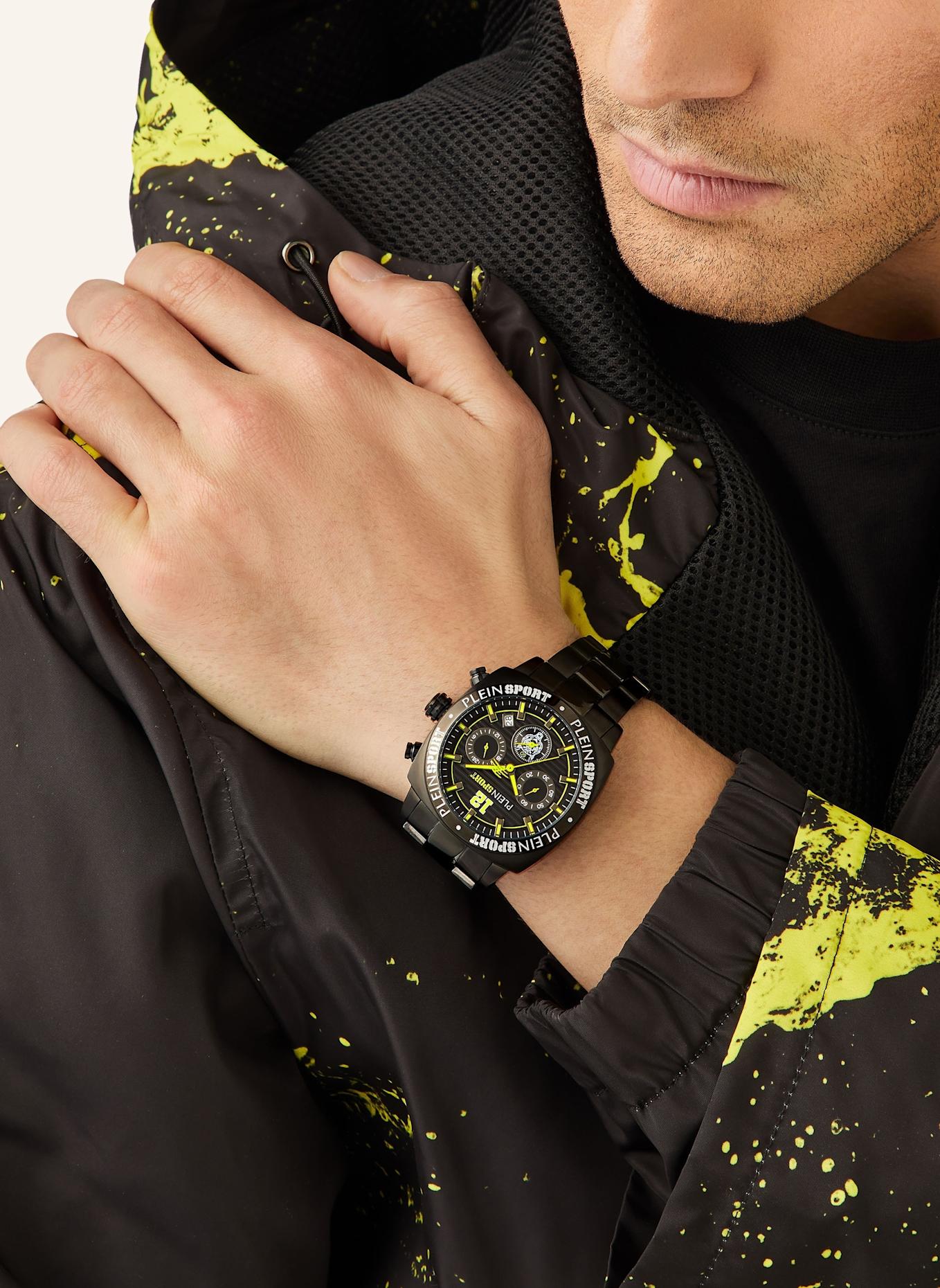 PLEIN SPORT Armbanduhr WILDCAT CHRONO: SCHWARZ