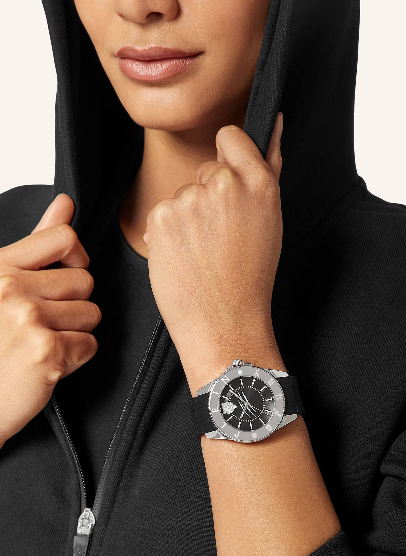 PLEIN SPORT Uhren GLAM: SCHWARZ/ SILBER