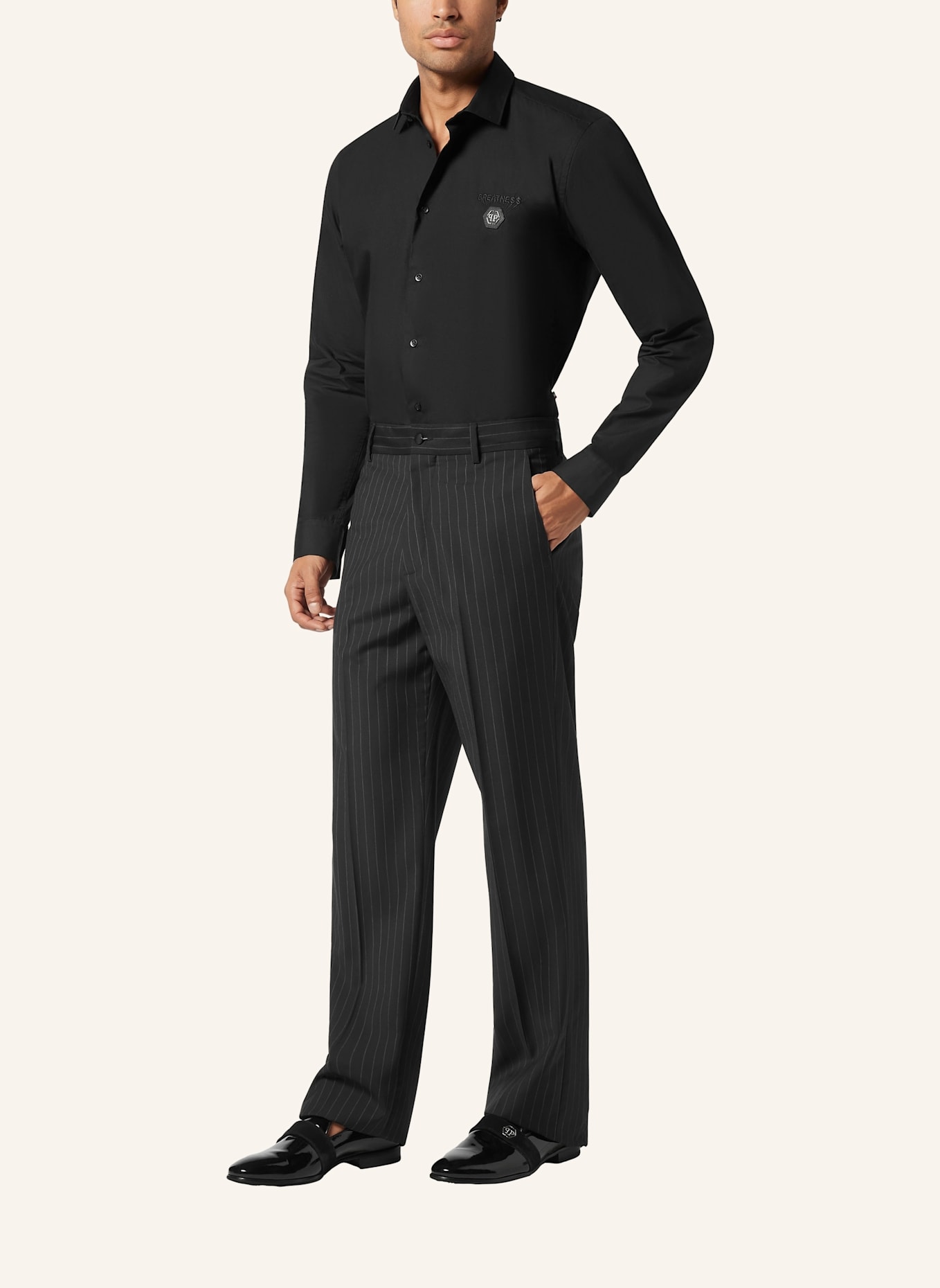 PHILIPP PLEIN Weite Hosenbeine: GRAU