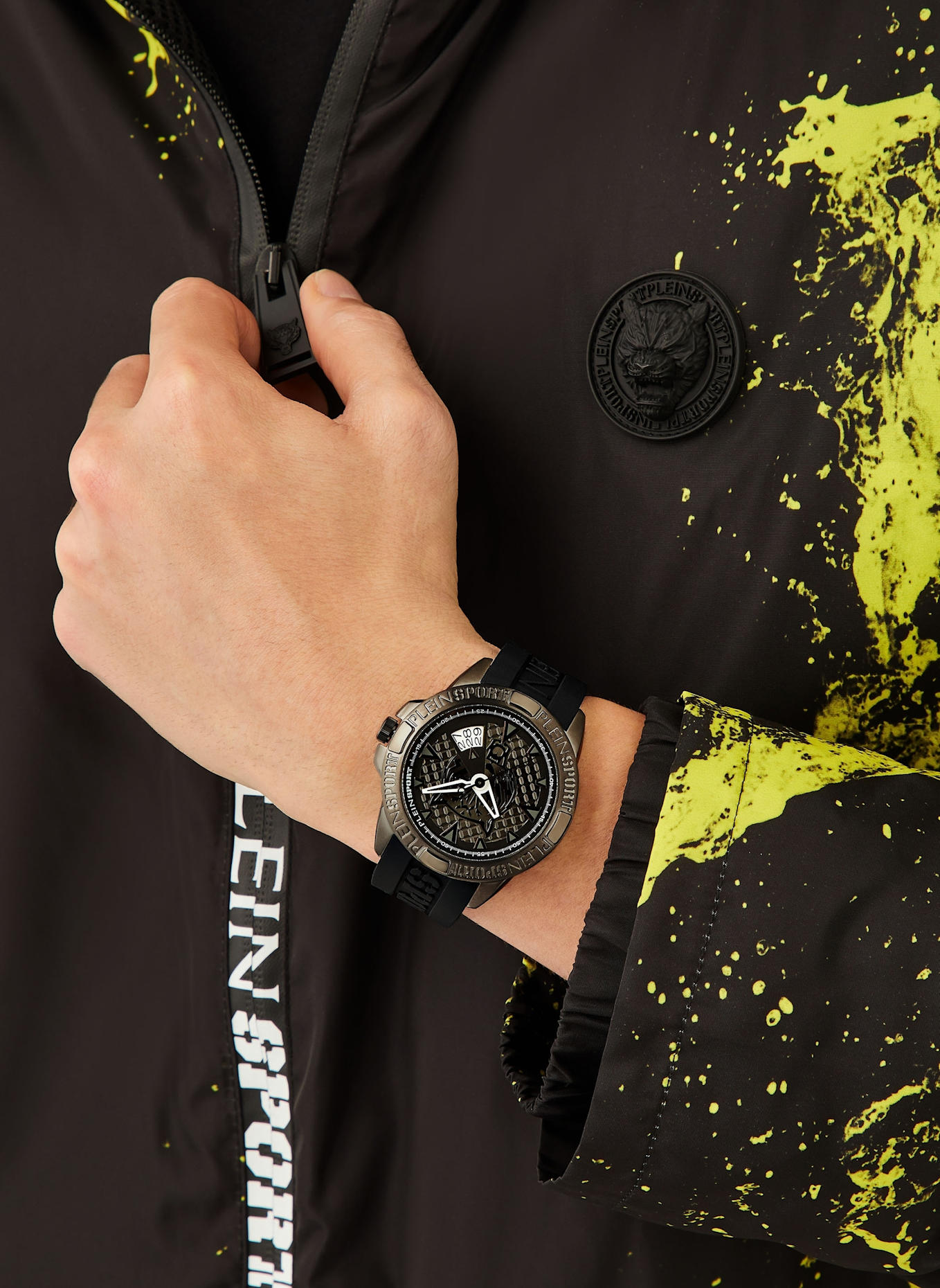 PLEIN SPORT Armbanduhr TOUCHDOWN: SCHWARZ