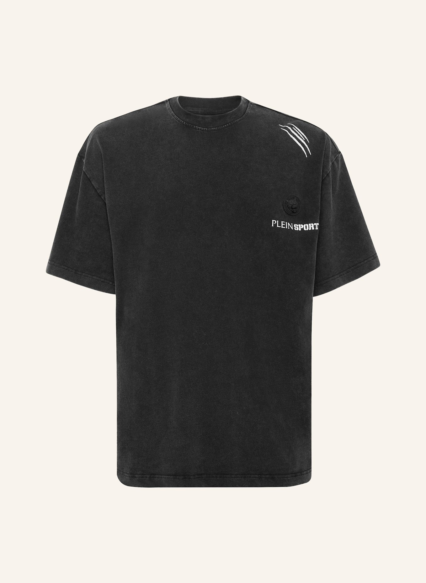 PLEIN SPORT T-Shirt Rundhalsausschnitt: SCHWARZ