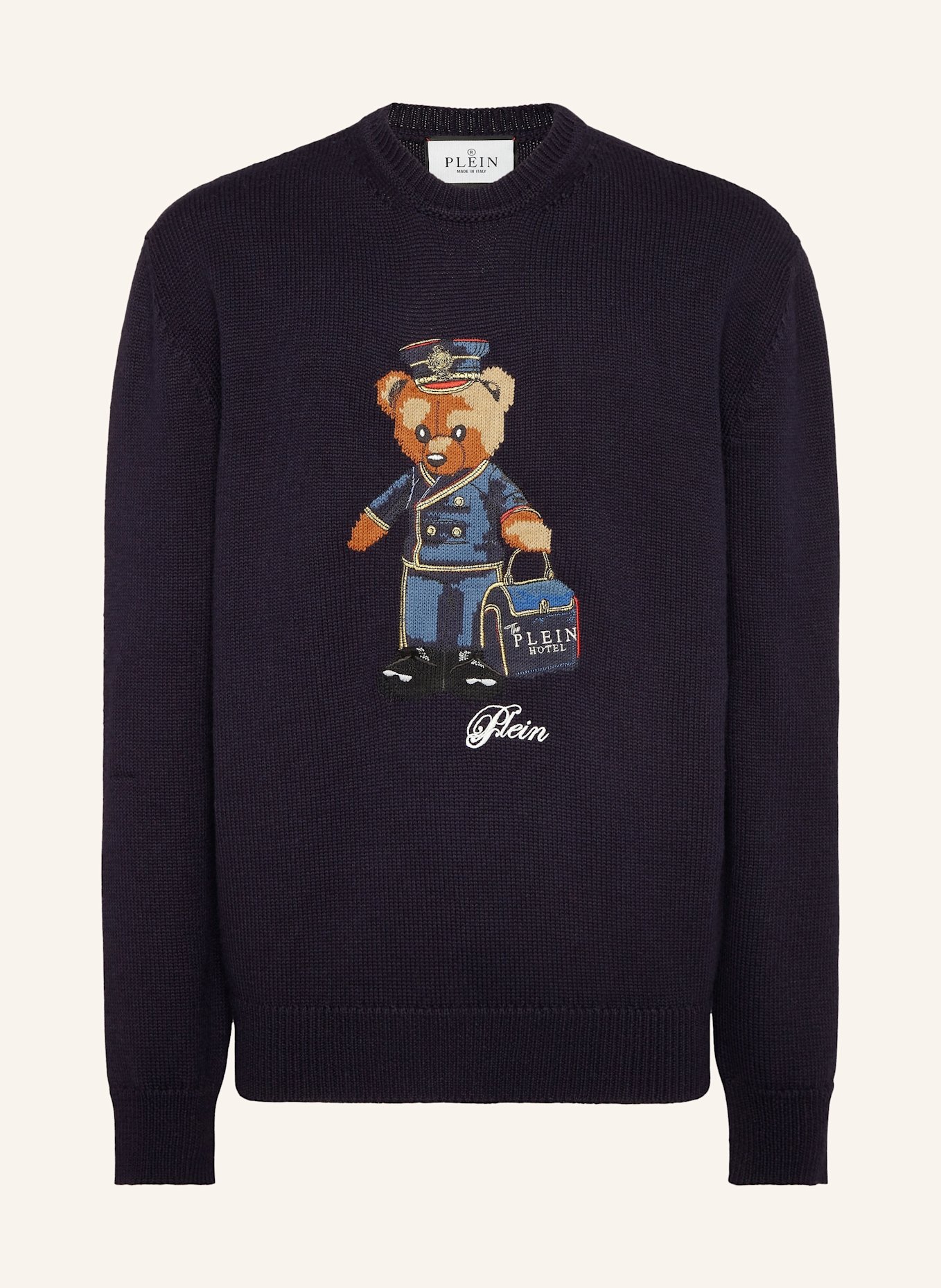 PHILIPP PLEIN PHILIPP PLEIN Rundhalspullover LOVE: DUNKELBLAU