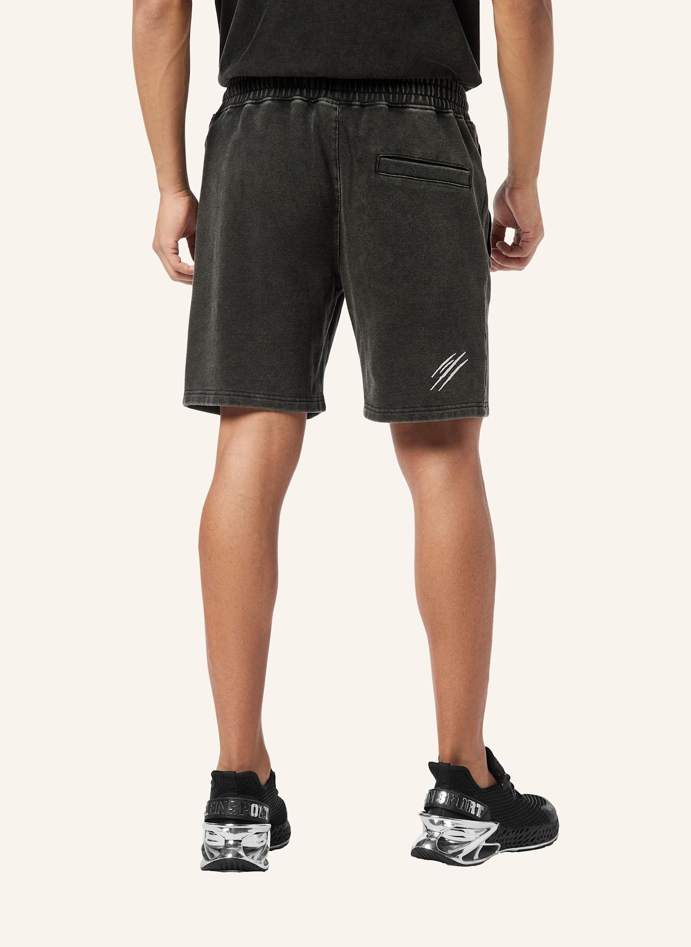 PLEIN SPORT Jogging-Shorts: SCHWARZ