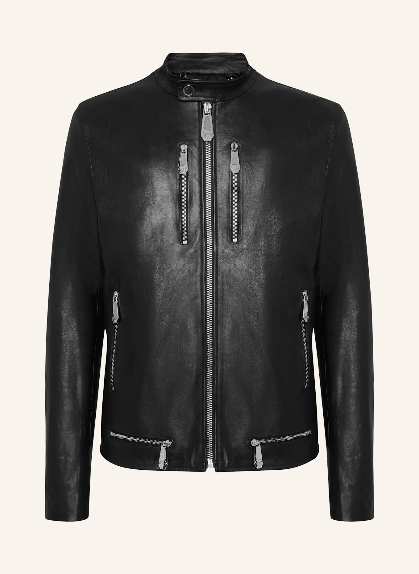 PHILIPP PLEIN PHILIPP PLEIN Lederjacke: SCHWARZ