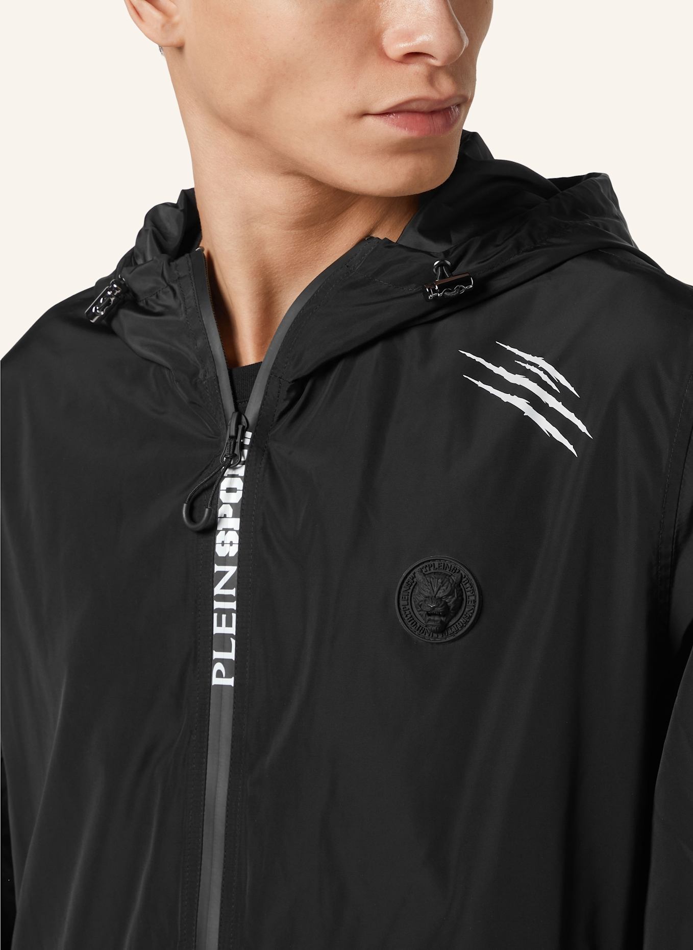 PLEIN SPORT Windbreaker: SCHWARZ