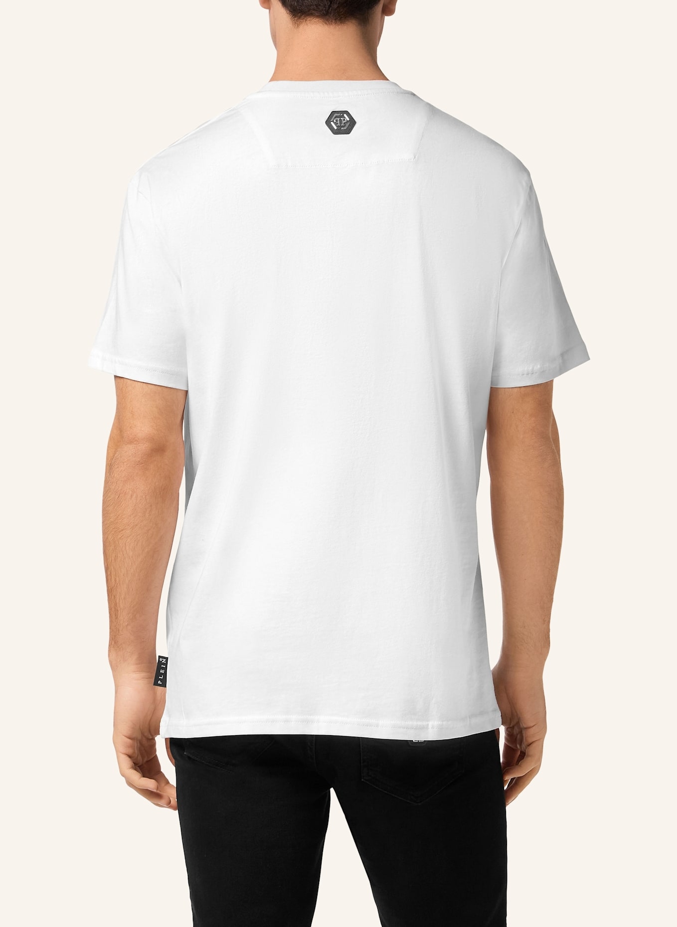 PHILIPP PLEIN T-Shirt Rundhalsausschnitt Ss TEDDY: WEISS