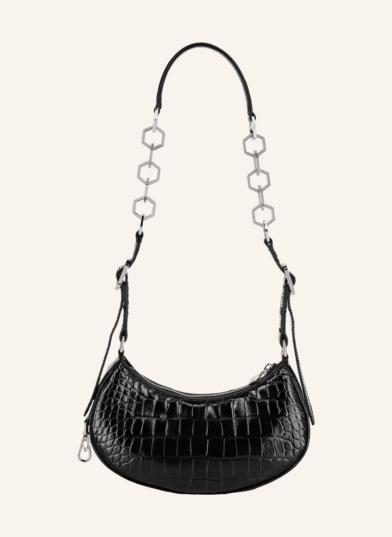 PHILIPP PLEIN Schultertasche: SCHWARZ