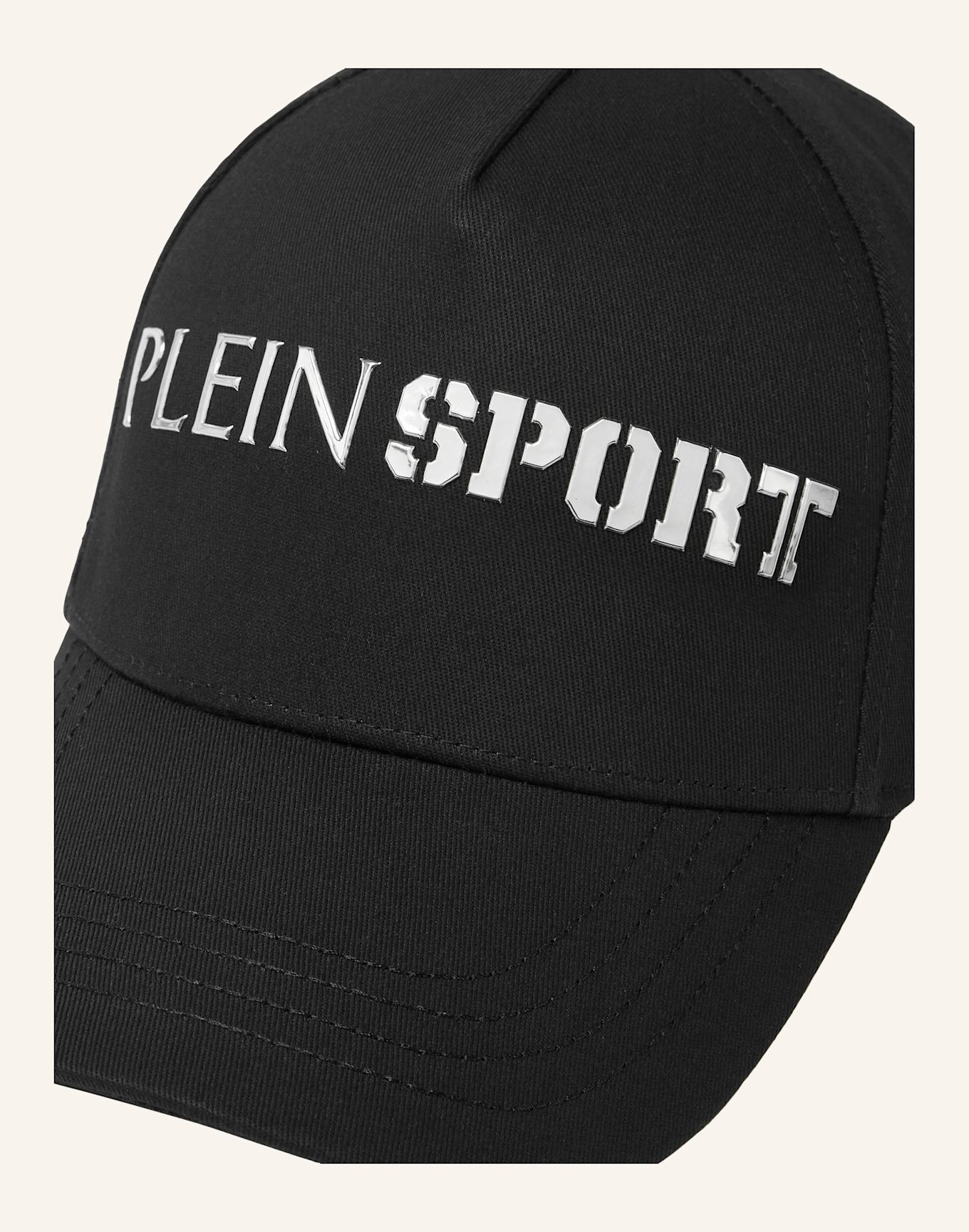 PLEIN SPORT Cap: SCHWARZ/ SILBER