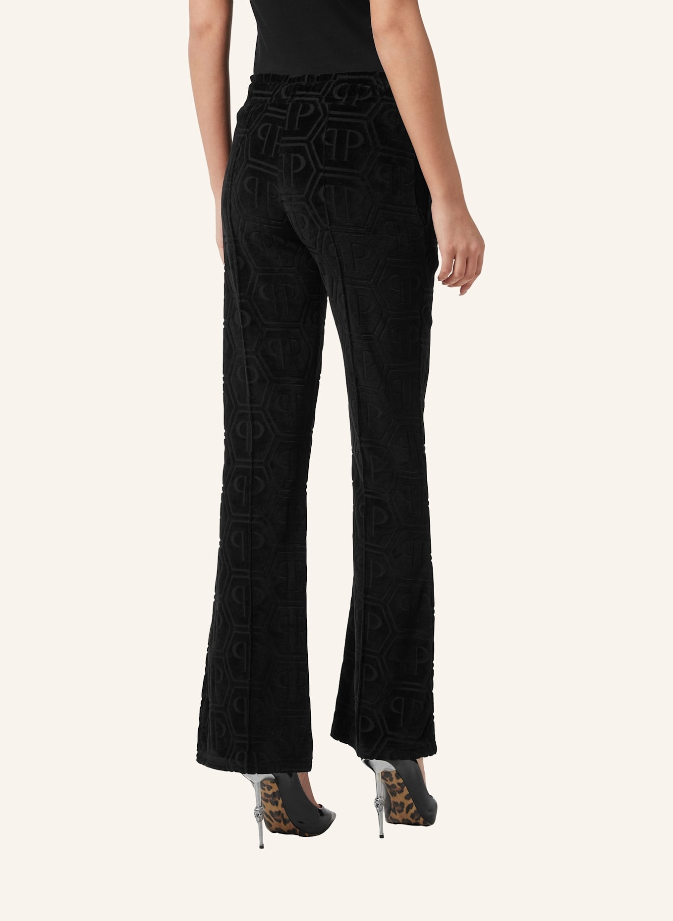 PHILIPP PLEIN Jogginghosen MONOGRAM: SCHWARZ