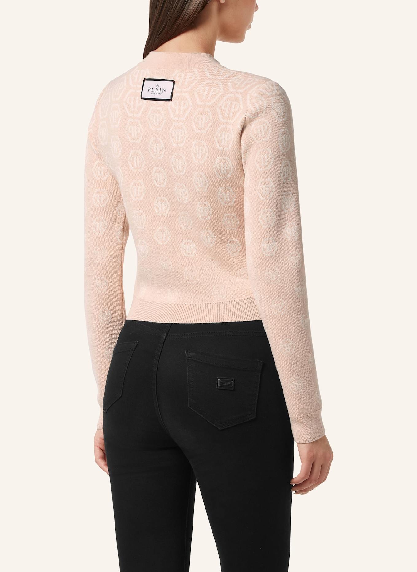 PHILIPP PLEIN Pullover Rundhalsausschnitt Ls MONOGRAM: BEIGE