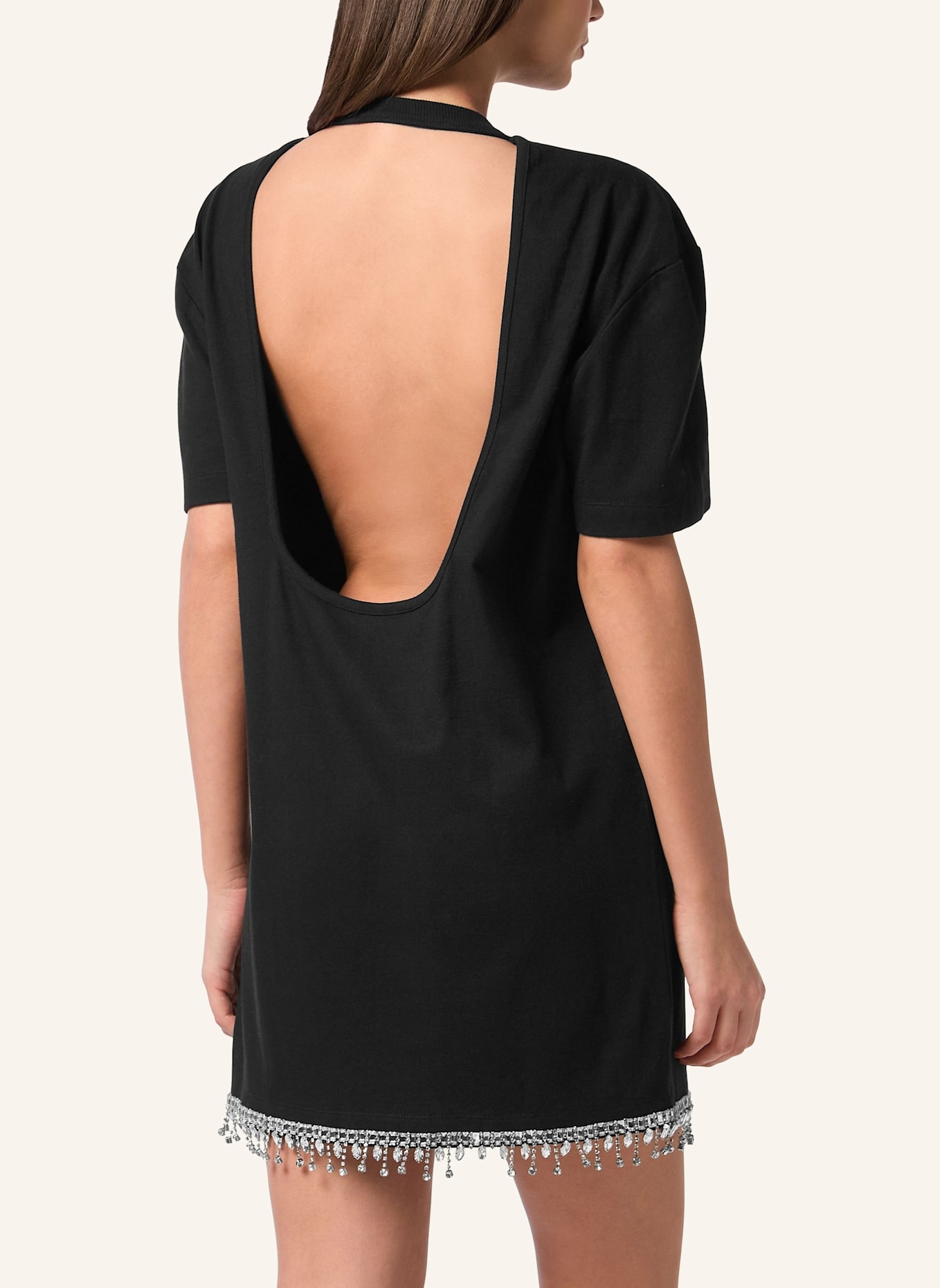 PHILIPP PLEIN T-Shirt Kurze Kleider SIGNATURE: SCHWARZ