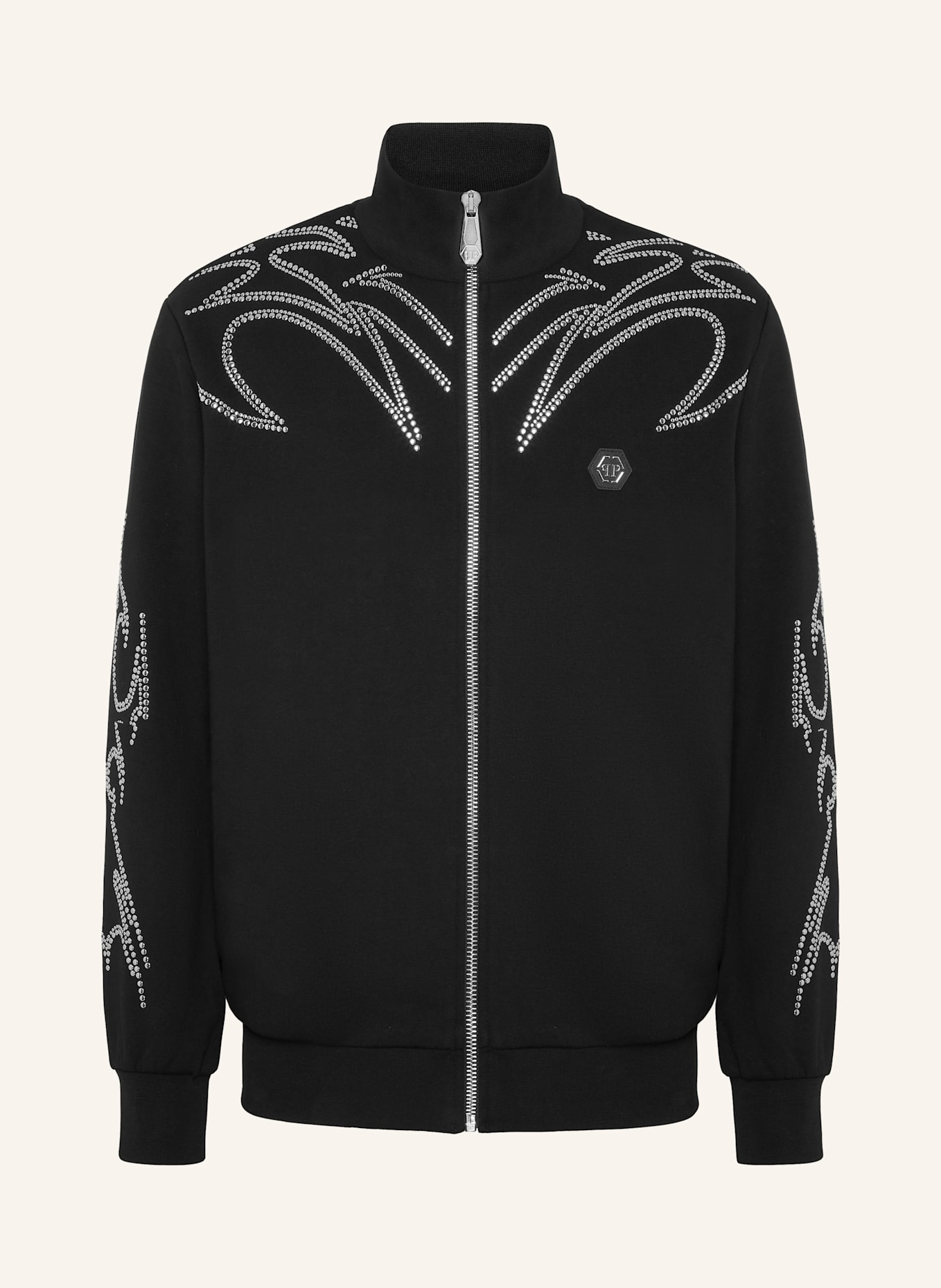 PHILIPP PLEIN Jogging-Jacke: SCHWARZ