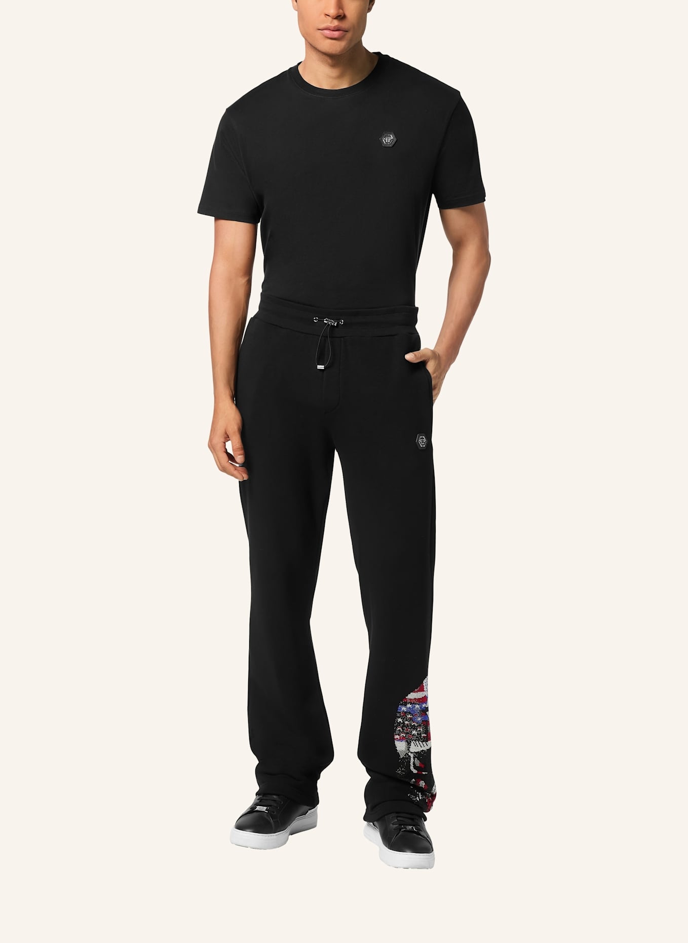 PHILIPP PLEIN Jogginghosen SKULL: SCHWARZ