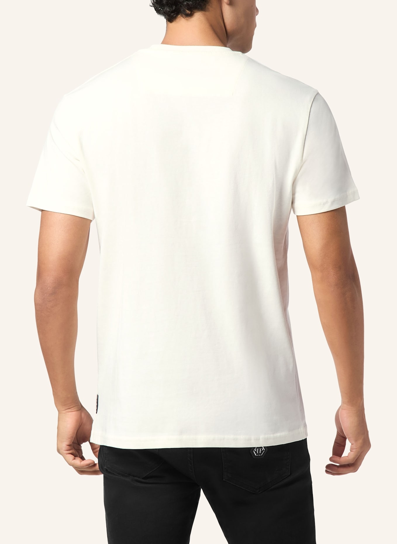 PHILIPP PLEIN T-Shirt Rundhalsausschnitt Ss SIGNATURE: SCHWARZ