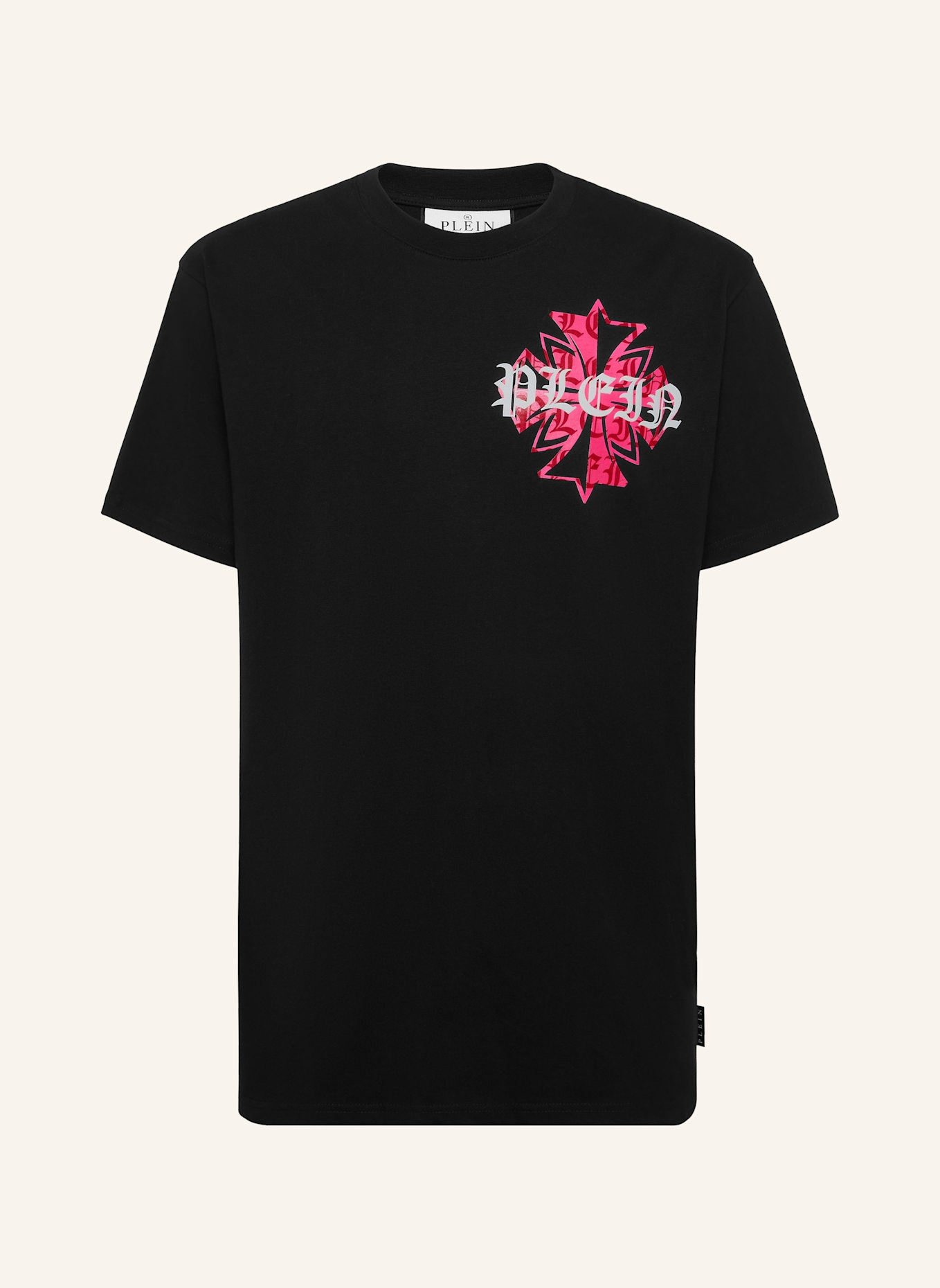 PHILIPP PLEIN T-Shirt Rundhalsausschnitt Ss CREST: SCHWARZ