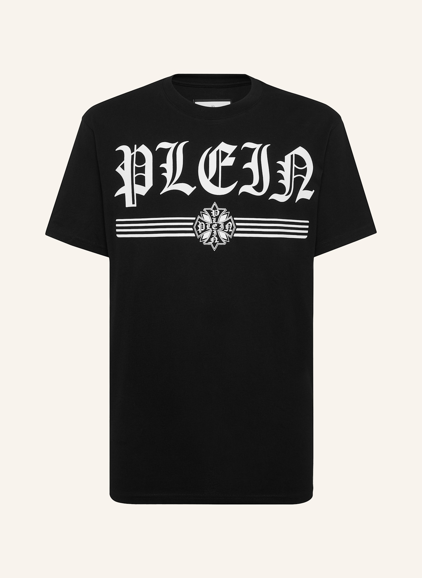 PHILIPP PLEIN T-Shirt Rundhalsausschnitt Ss GOTHIC PLEIN: SCHWARZ