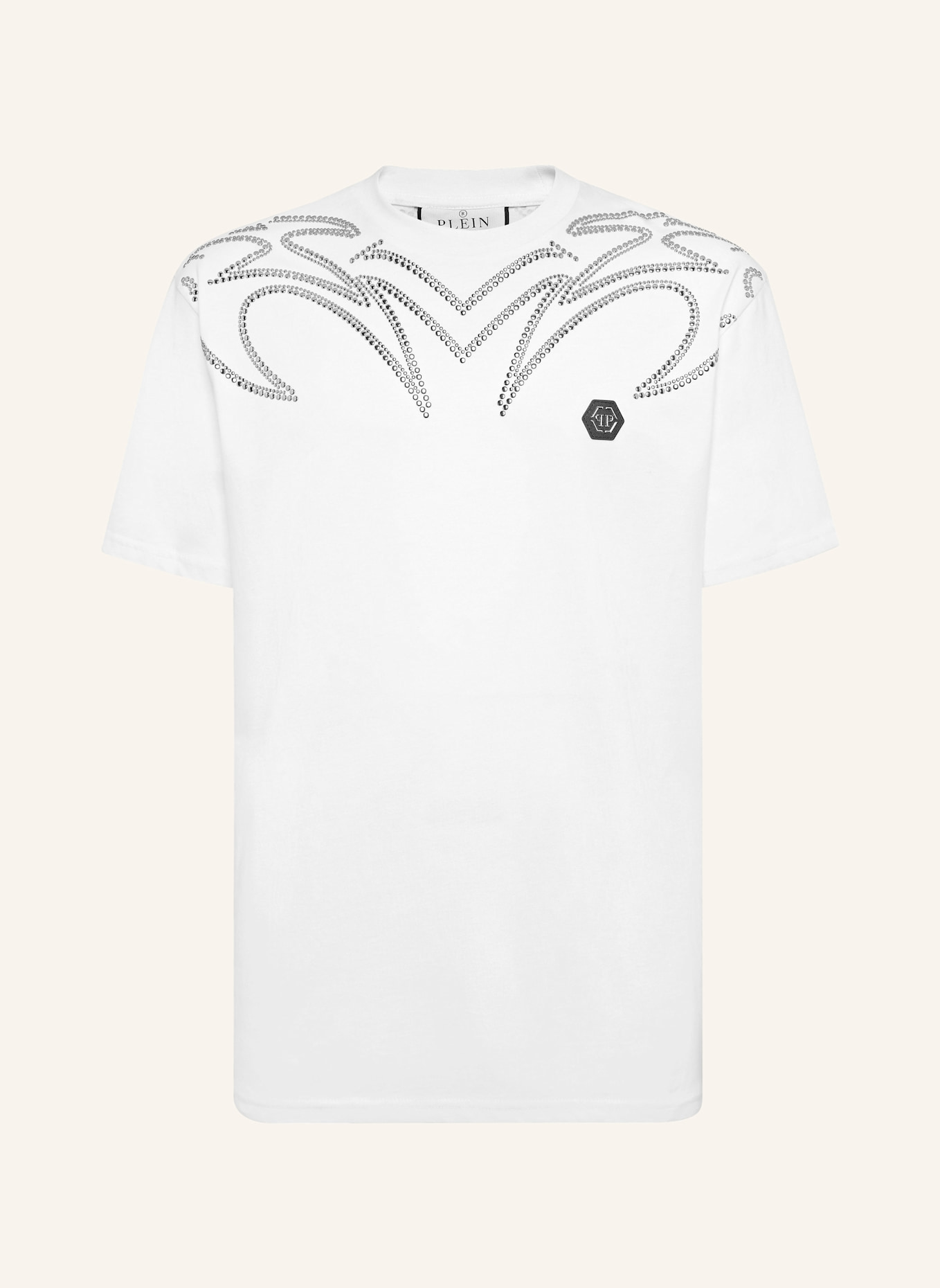 PHILIPP PLEIN T-Shirt Rundhalsausschnitt Ss: WEISS