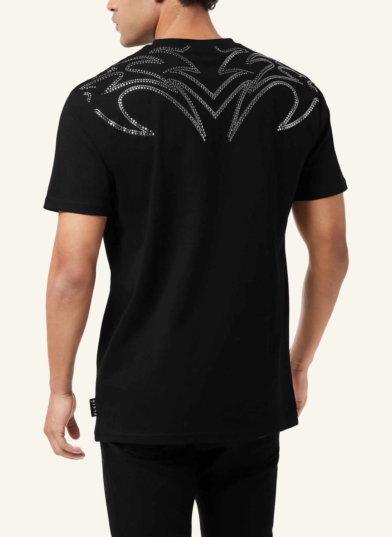 PHILIPP PLEIN T-Shirt Rundhalsausschnitt Ss: SCHWARZ