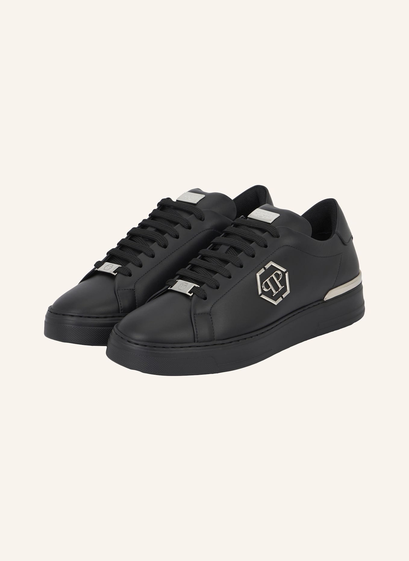 PHILIPP PLEIN Low-Top Turnschuhe HEXAGON: SCHWARZ