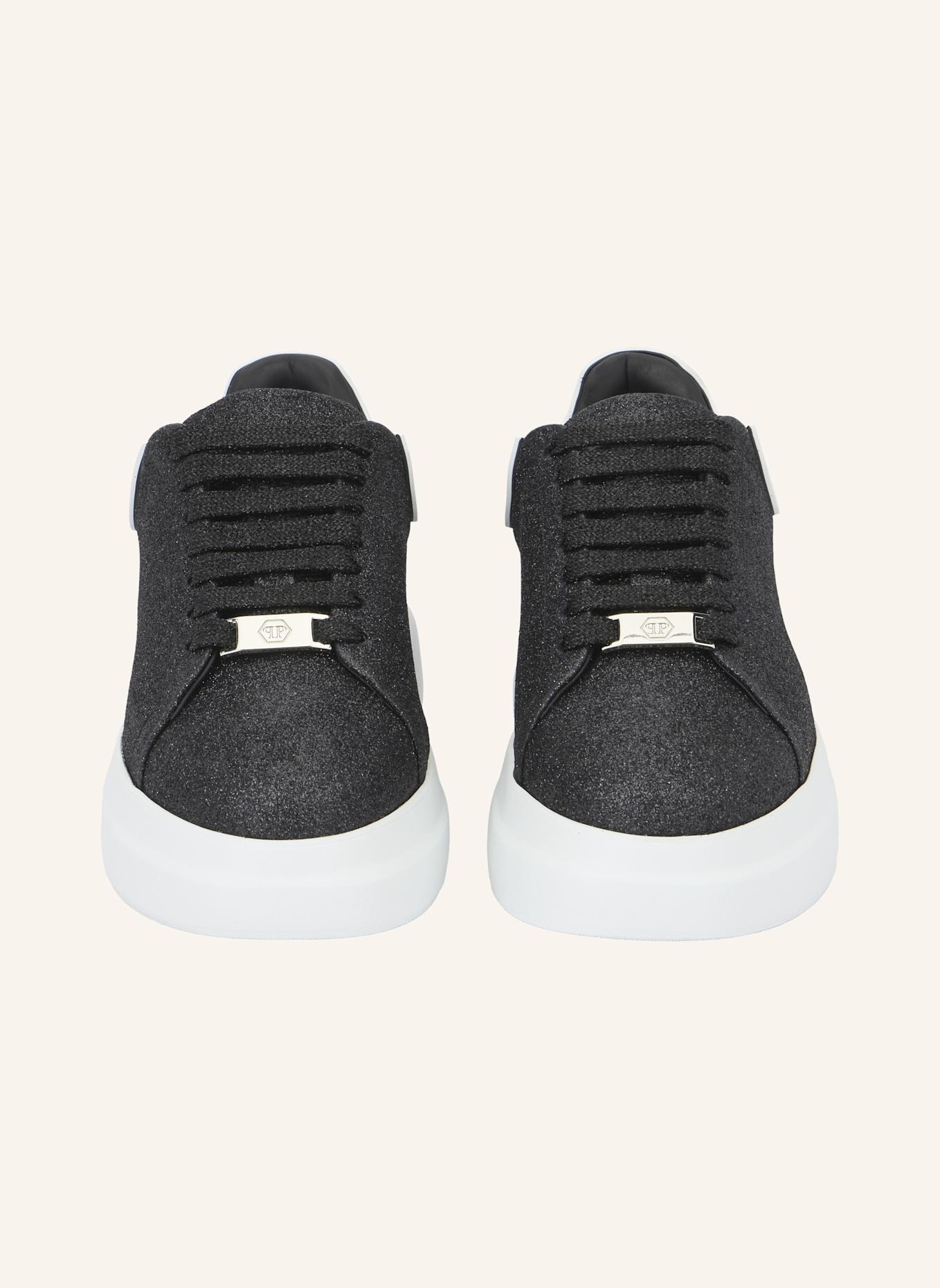 PHILIPP PLEIN Lo-Top Turnschuhe GLITTER: SCHWARZ