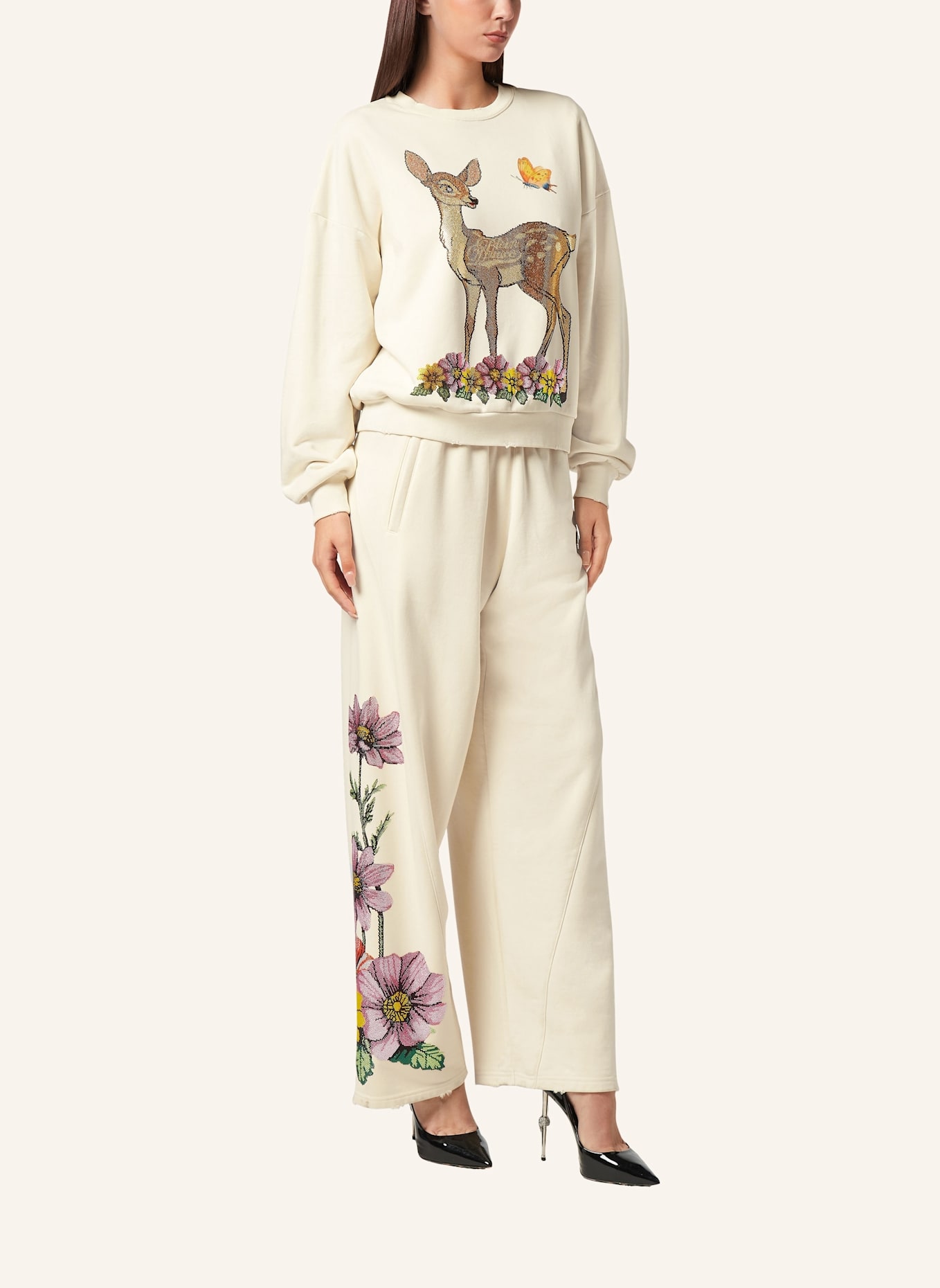 PHILIPP PLEIN Sweatshirt Ls: BEIGE