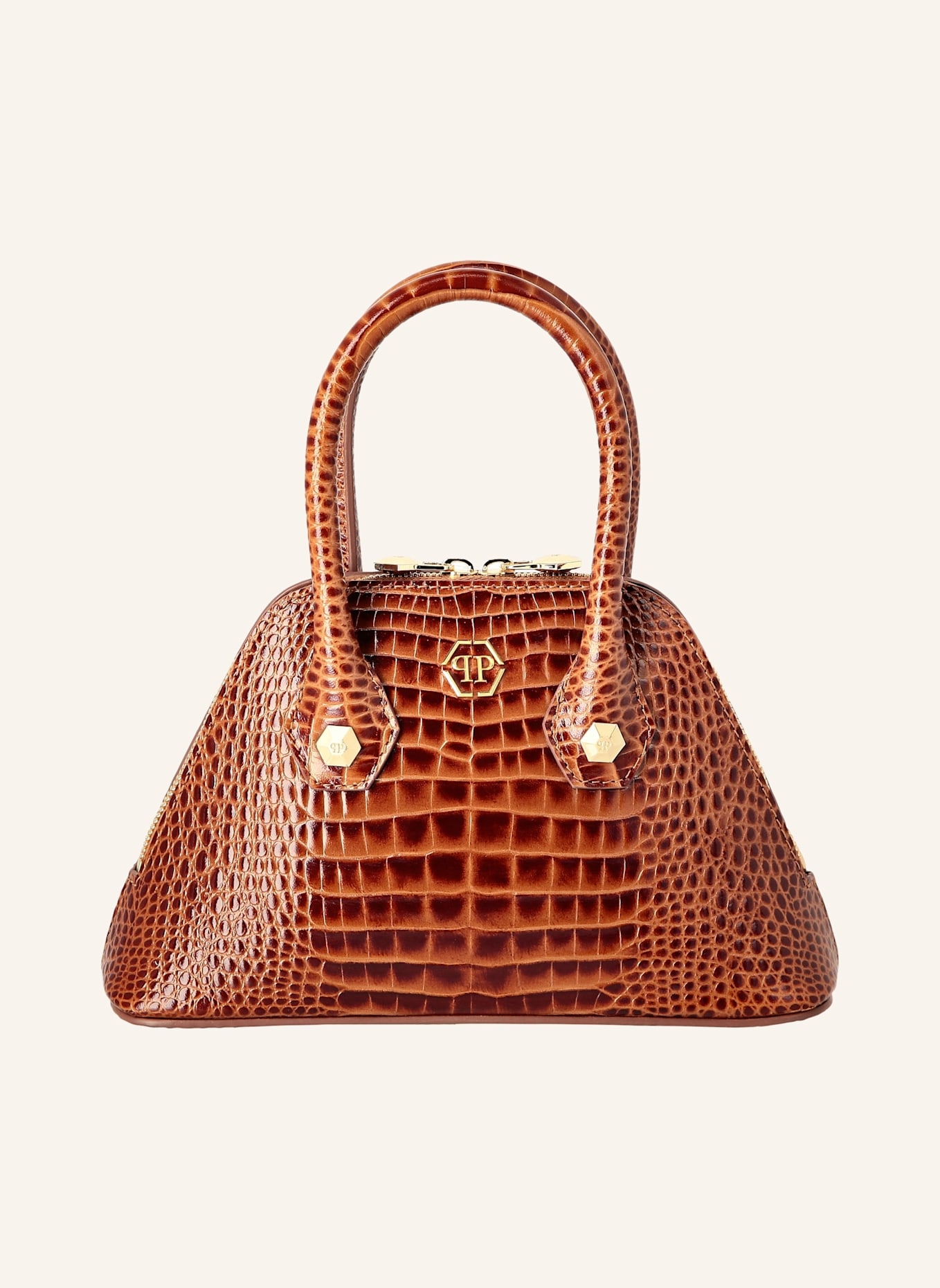PHILIPP PLEIN Henkel Tasche COCCO: BRAUN