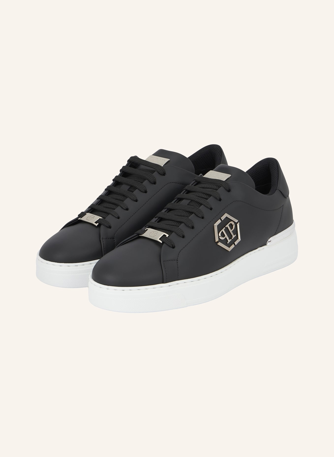 PHILIPP PLEIN Low-Top Turnschuhe HEXAGON: SCHWARZ