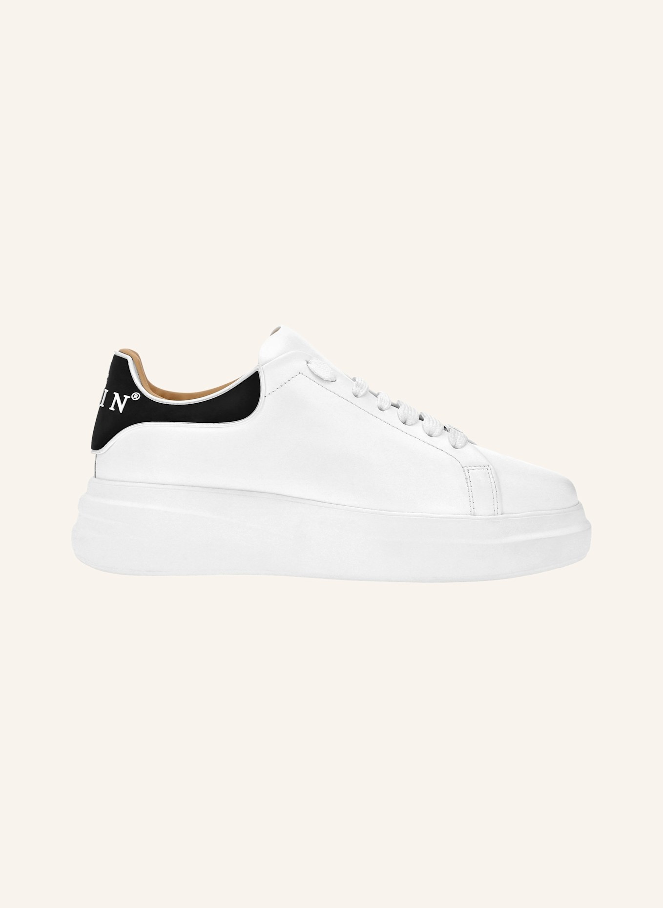 PHILIPP PLEIN Leder Sneaker: WEISS