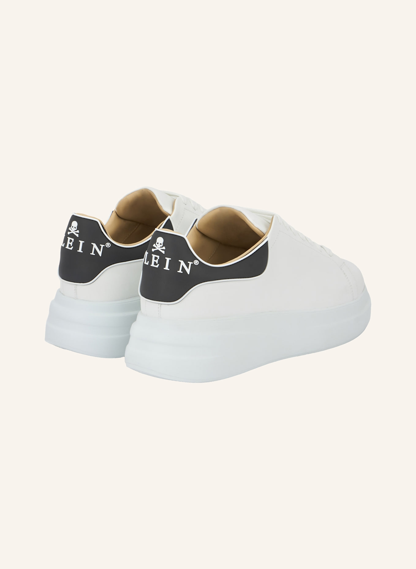 PHILIPP PLEIN Leder Sneaker: WEISS