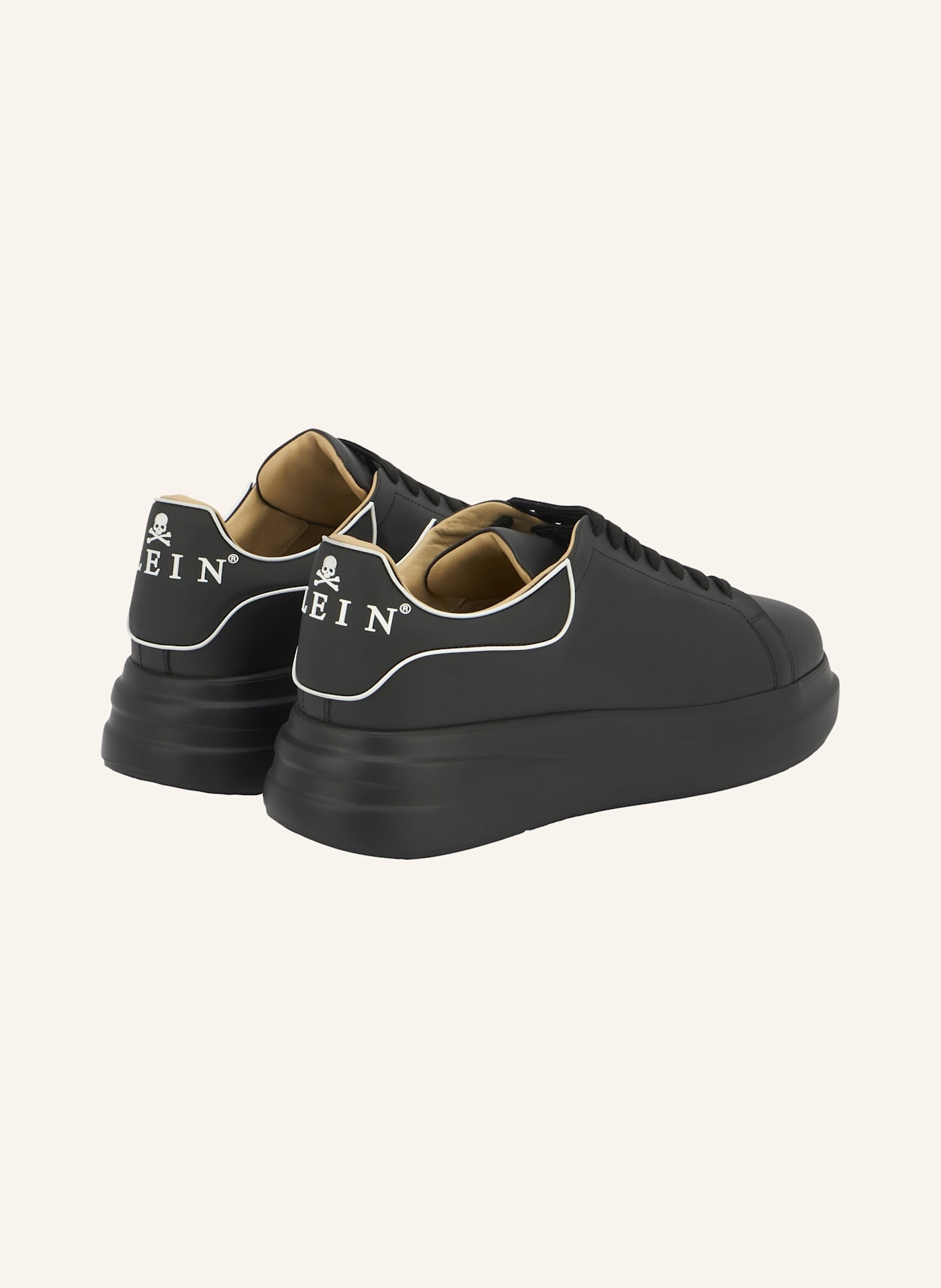 PHILIPP PLEIN Leder Sneaker: SCHWARZ