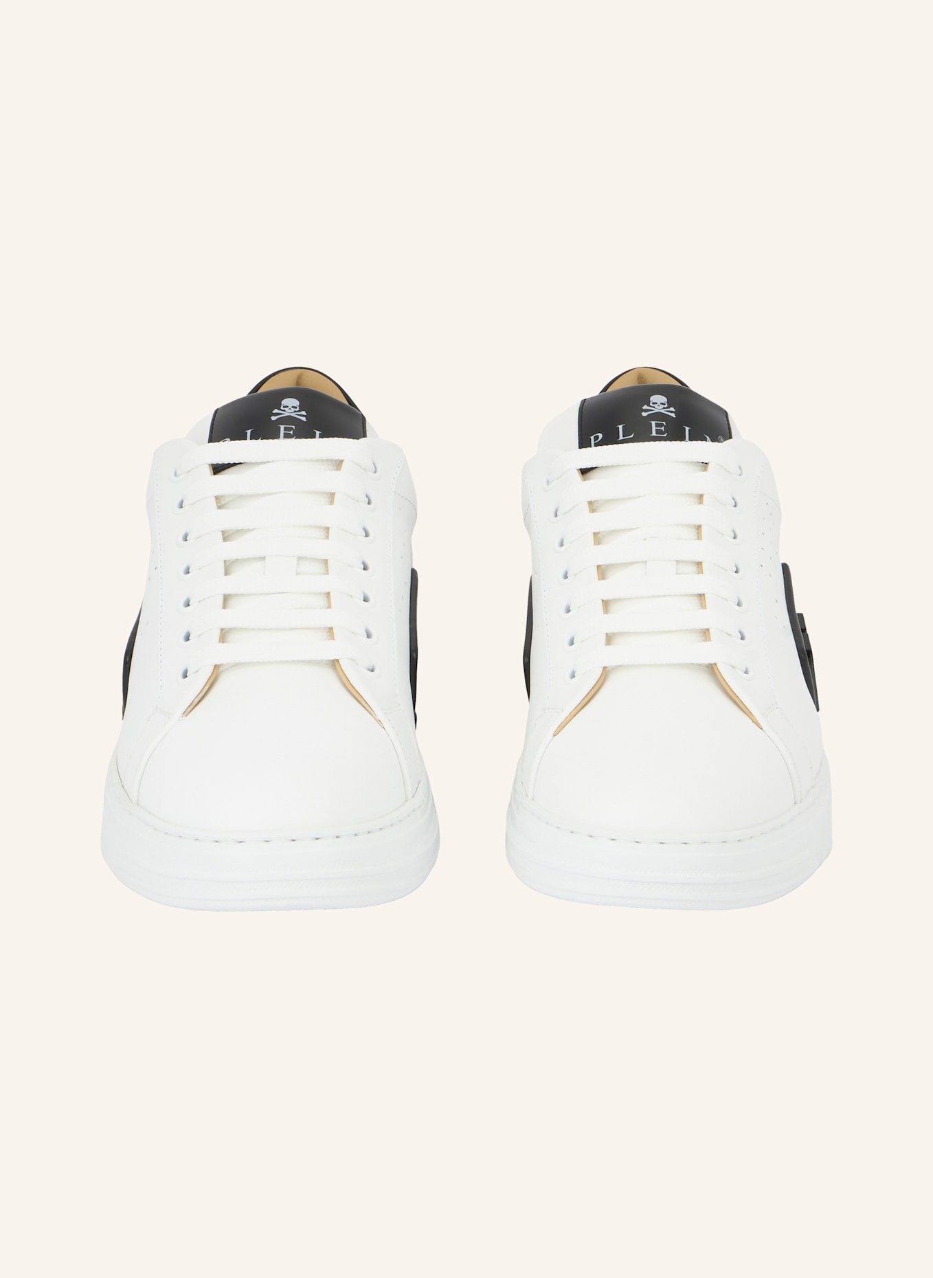 PHILIPP PLEIN Leder Sneaker PHANTOM KICKS: WEISS