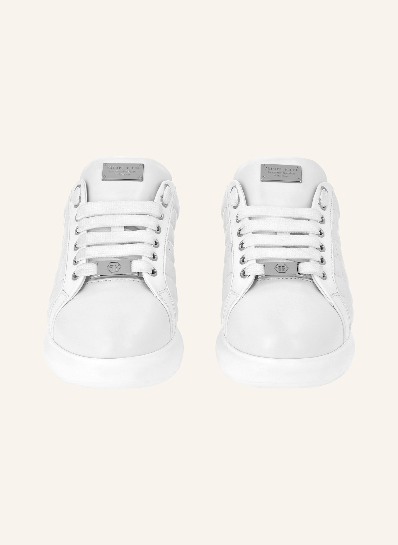 PHILIPP PLEIN Lo-Top Turnschuhe Matelasse: WEISS