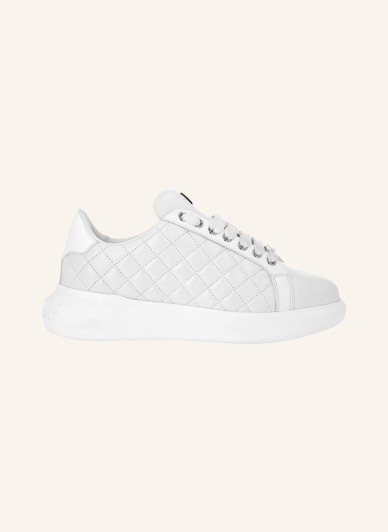 PHILIPP PLEIN Lo-Top Turnschuhe Matelasse: WEISS
